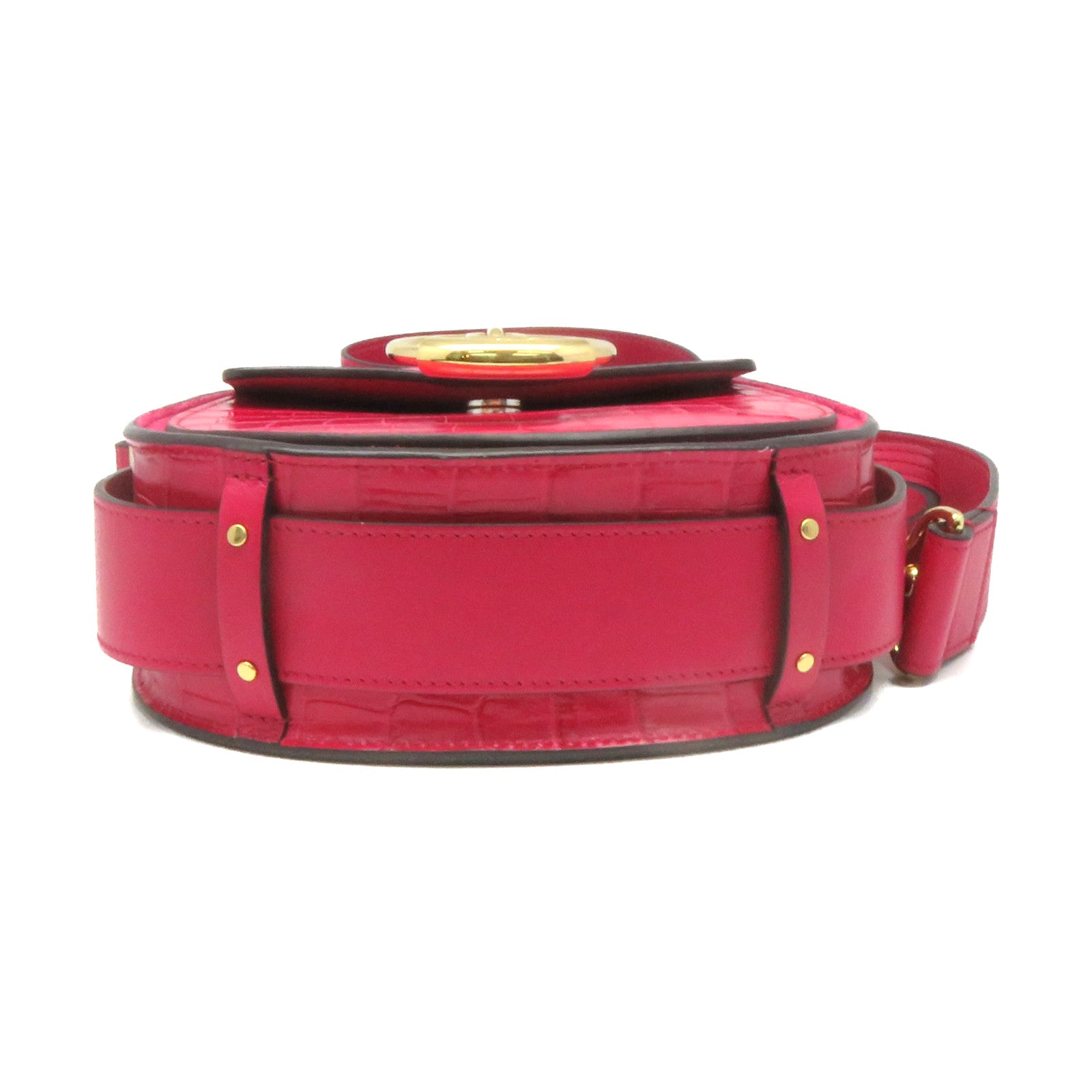 Chloe 牛皮皮革Tess Small 2Way Shoulder Bag手挽肩背两用袋跟紫红色