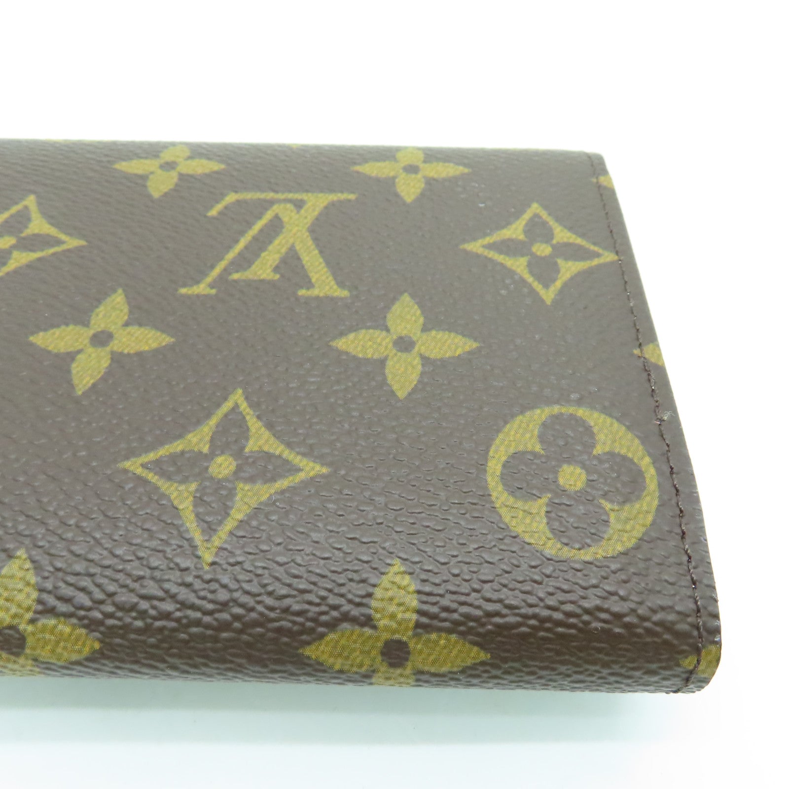 LOUIS VUITTON Monogram Long Wallet金扣長錢包啡色