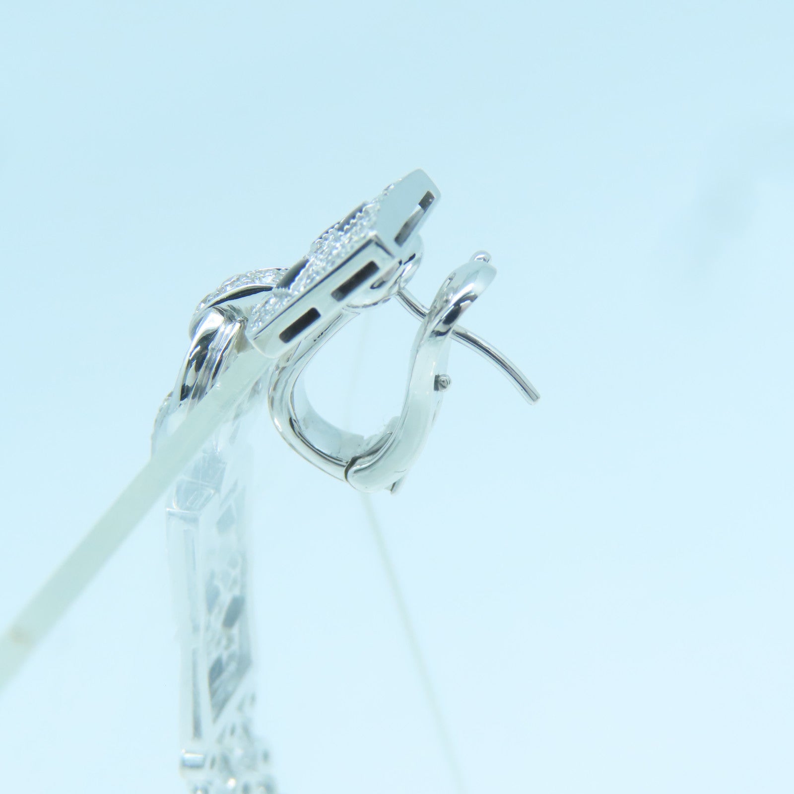 JEWELRY 【激減優惠】18K白金Diamond Earrings鑽石耳環銀色綠色