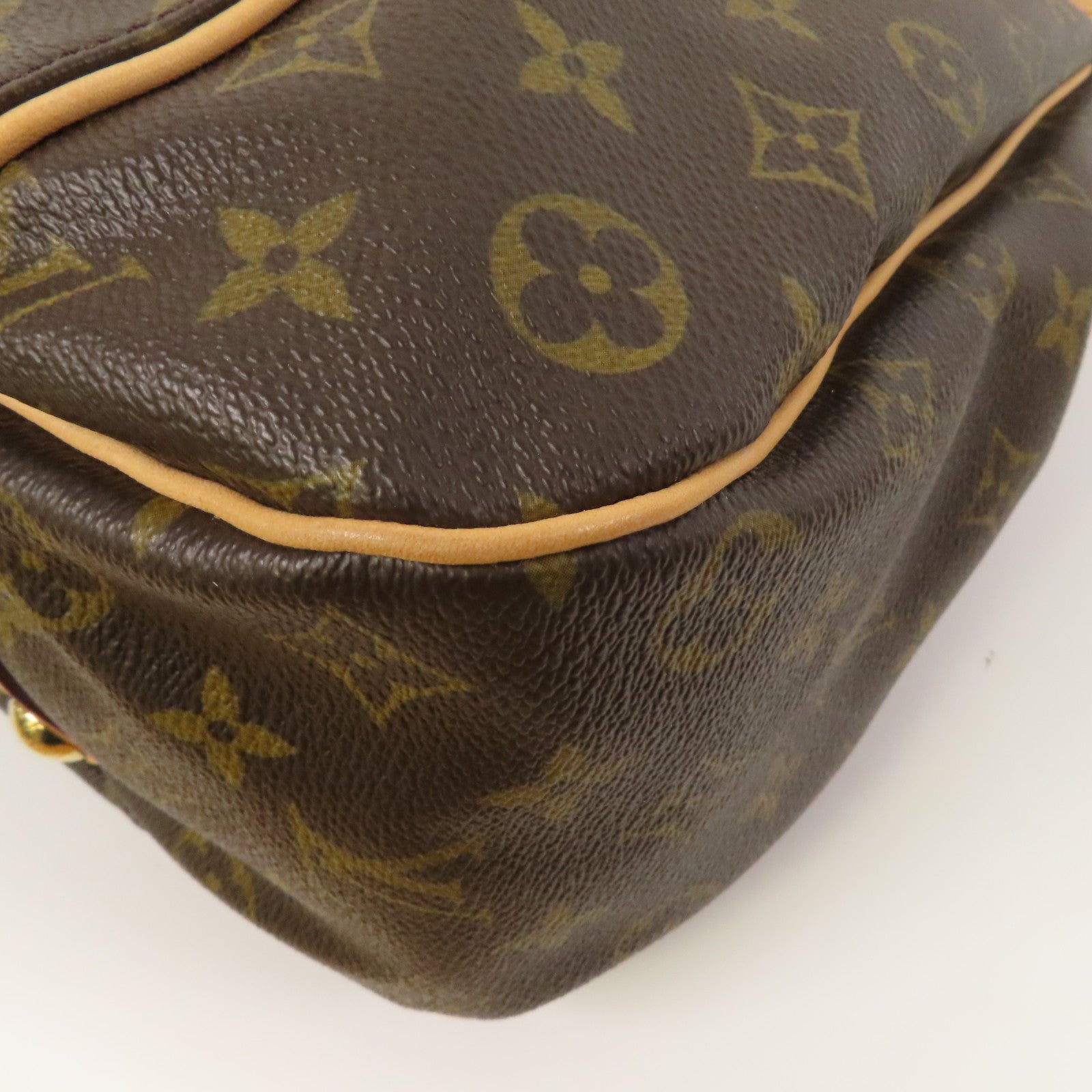 LOUIS VUITTON Monogram Galliera PM金扣肩背袋啡色