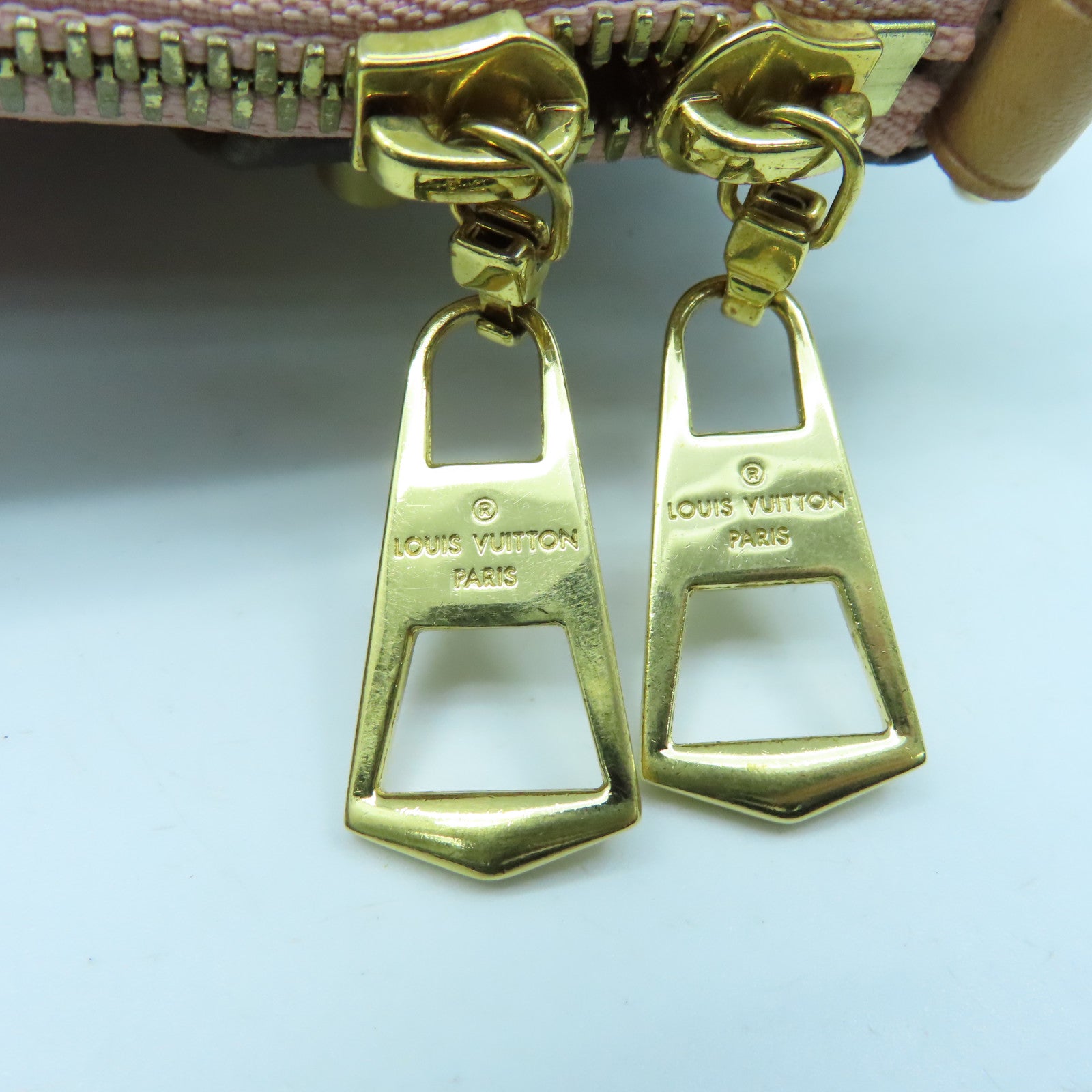 LOUIS VUITTON Monogram V Tote BB金扣手挽肩背兩用袋啡色/粉紅色