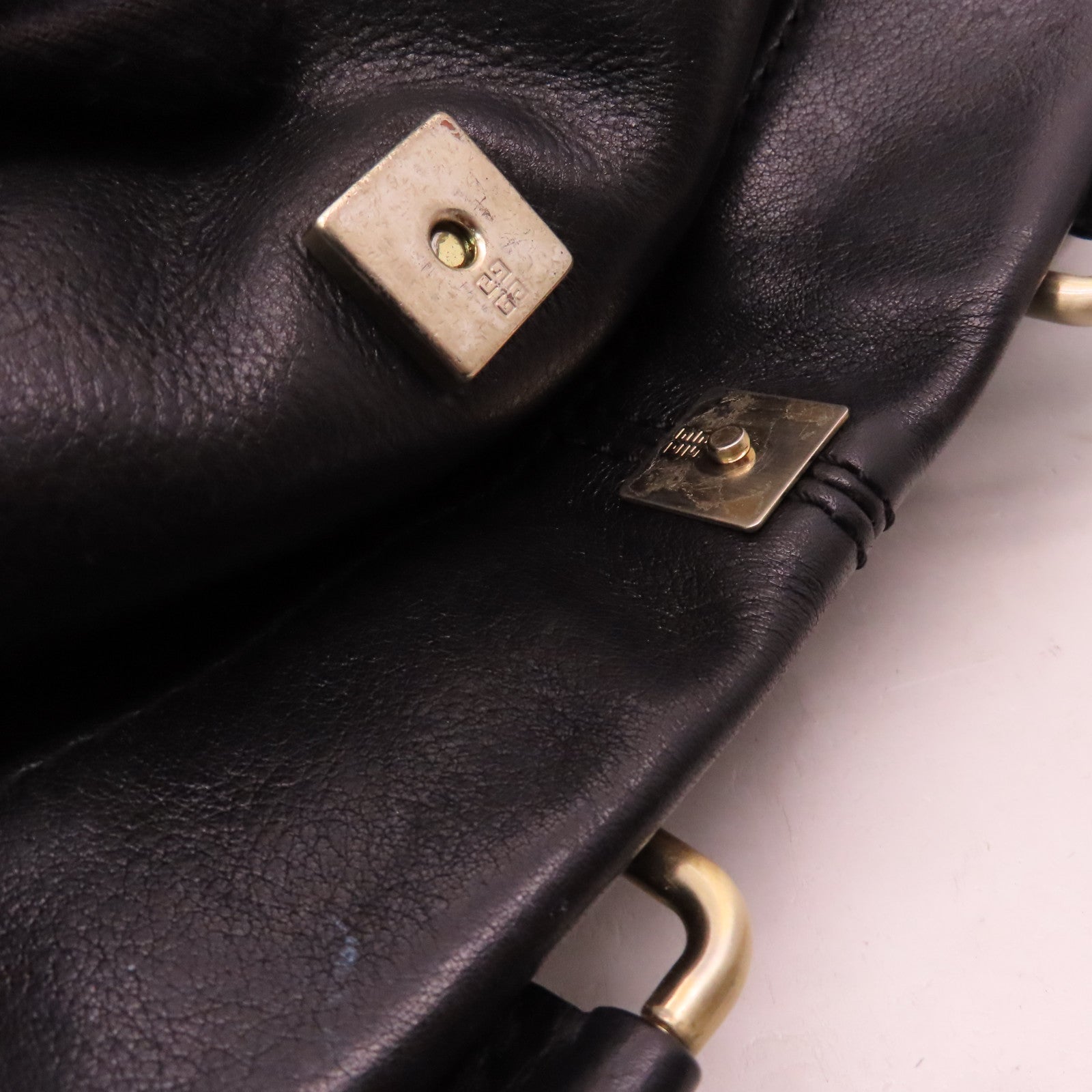 GIVENCHY Leather 2 Way Shoulder Bag Black