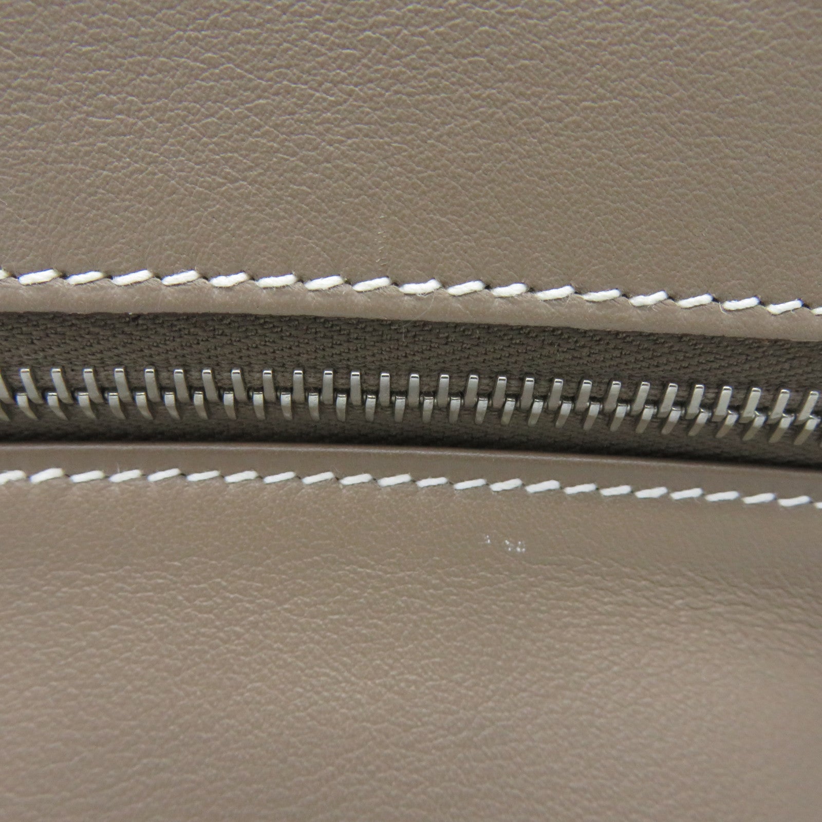 HERMES [Sharp discount] Swift leather Kelly Lakis 35 silver buckle handle bag etoupe beige