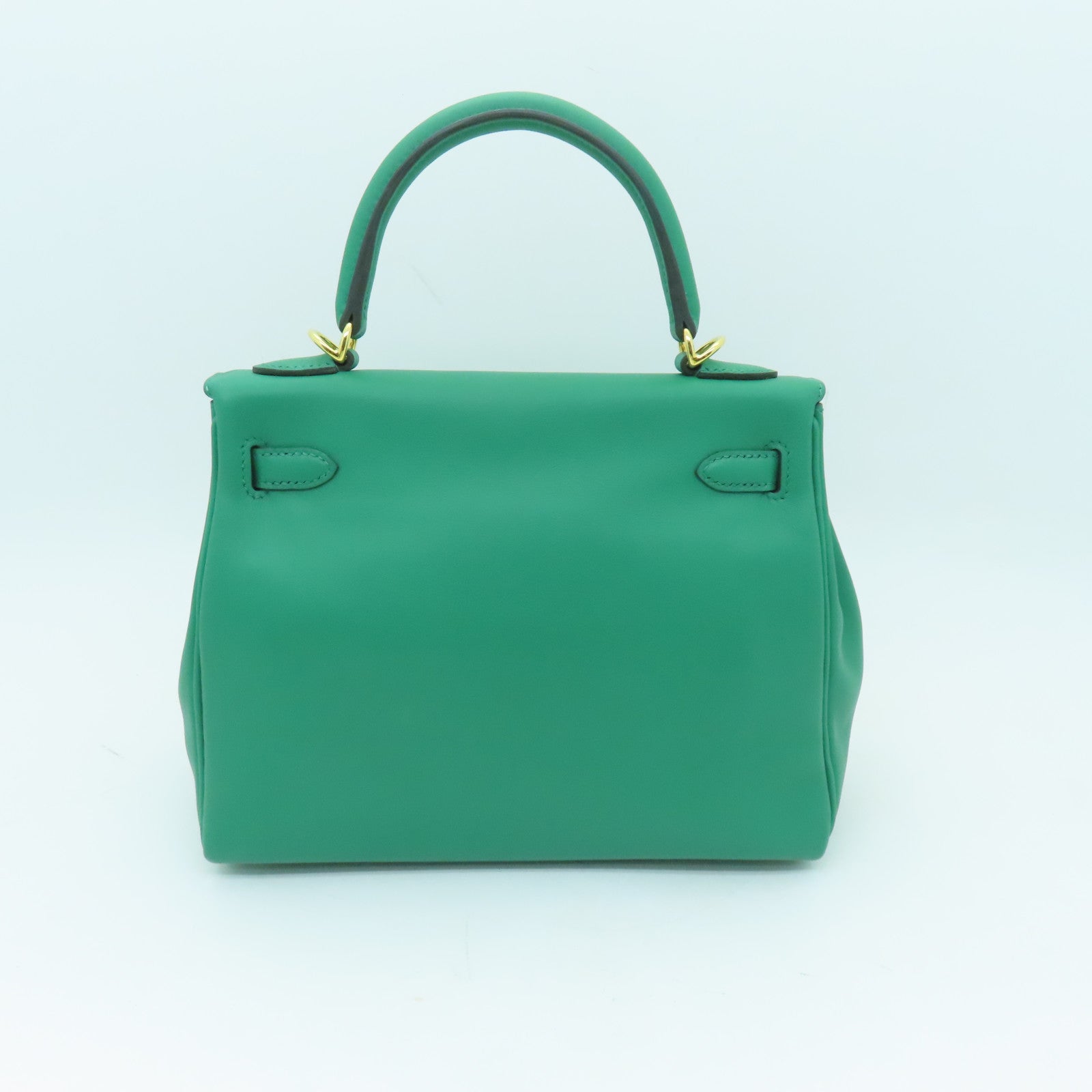 HERMES Swift皮革Kelly 25金扣手挽肩背兩用袋綠色