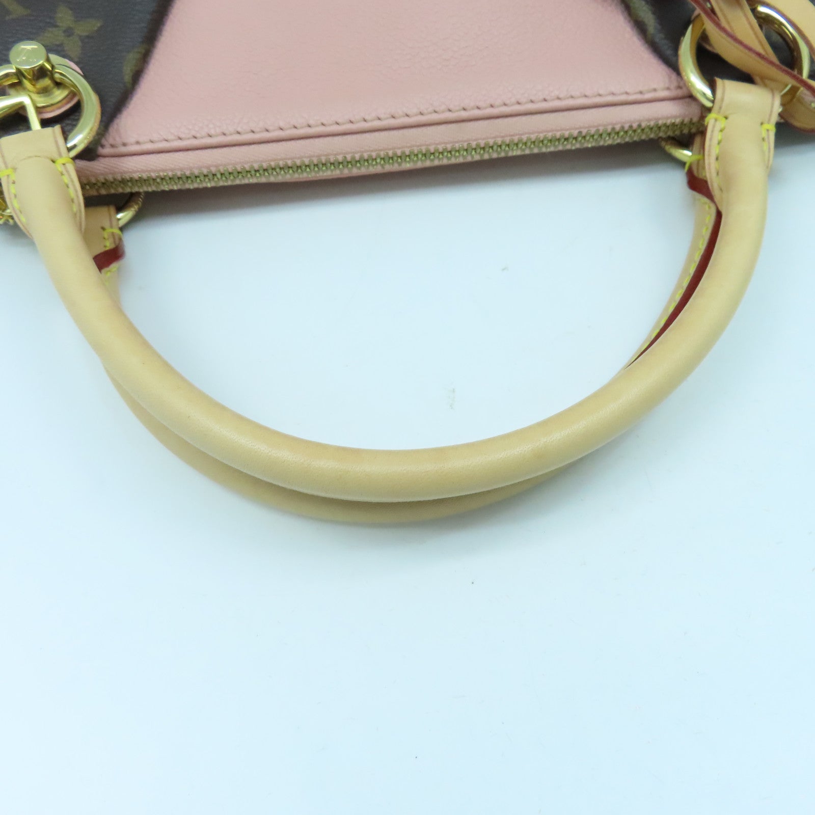 LOUIS VUITTON Monogram V Tote BB金扣手挽肩背兩用袋啡色/粉紅色