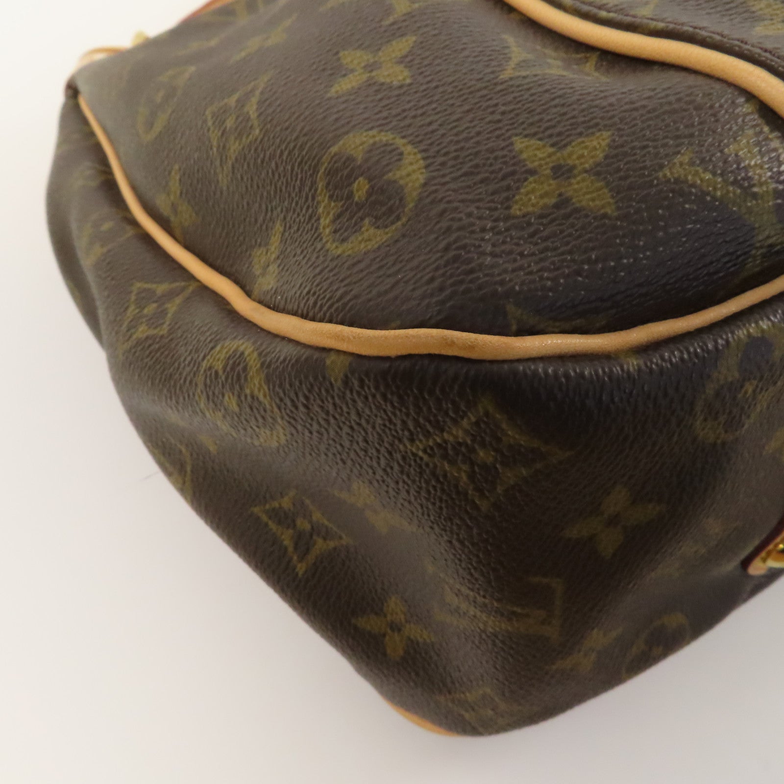 LOUIS VUITTON Monogram Galliera PM金扣肩背袋啡色