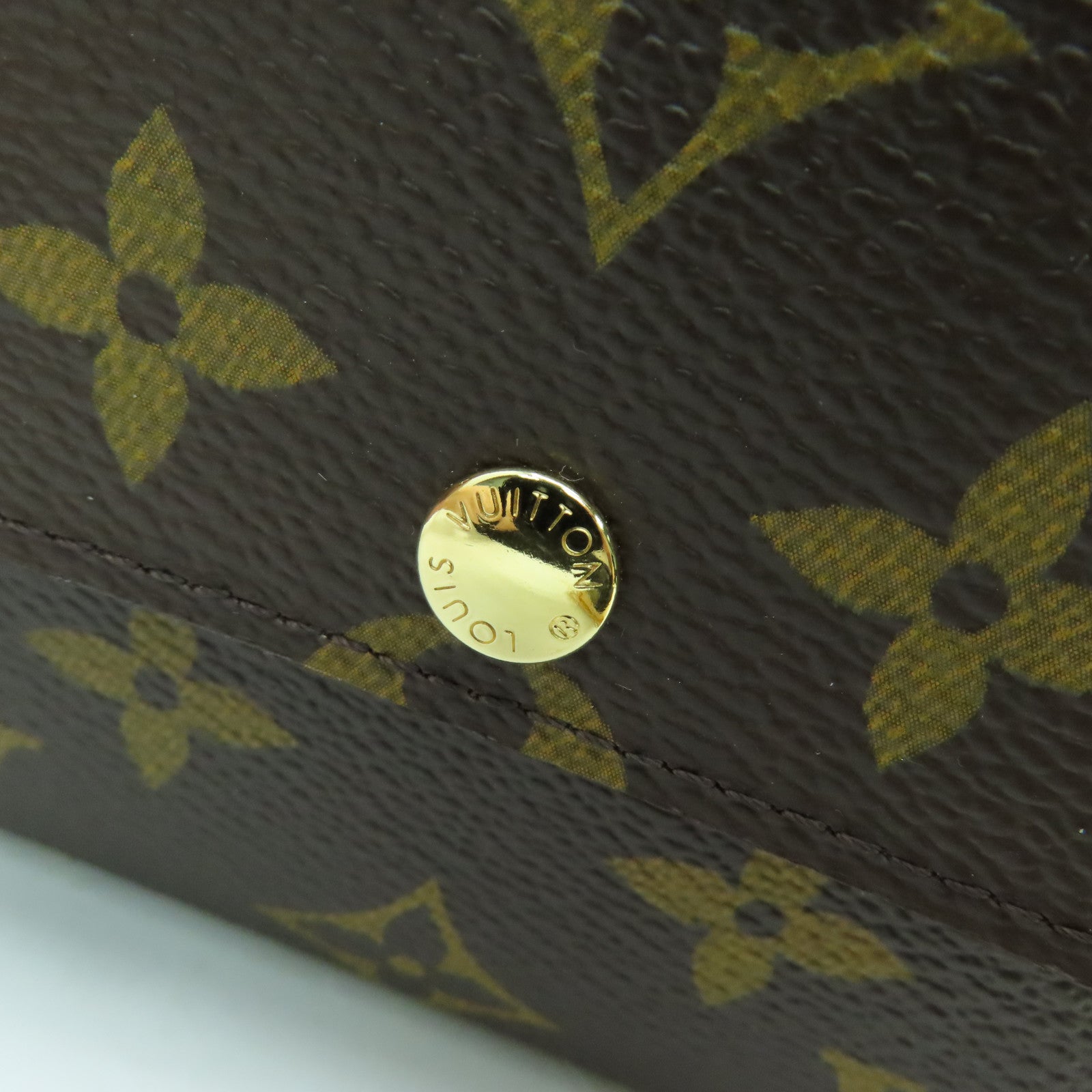 LOUIS VUITTON Monogram Long Wallet金扣長錢包啡色