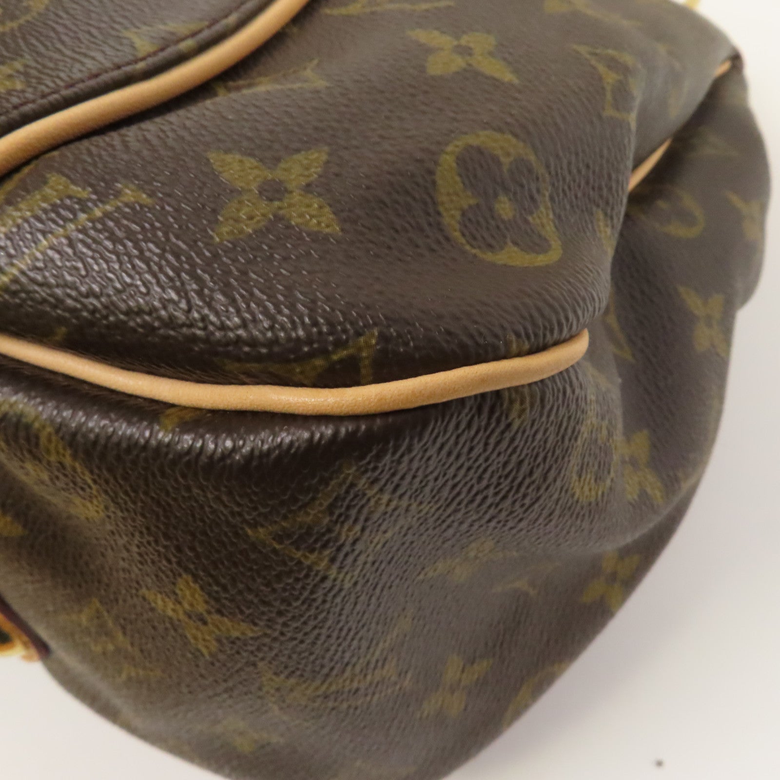 LOUIS VUITTON Monogram Galliera PM金扣肩背袋啡色