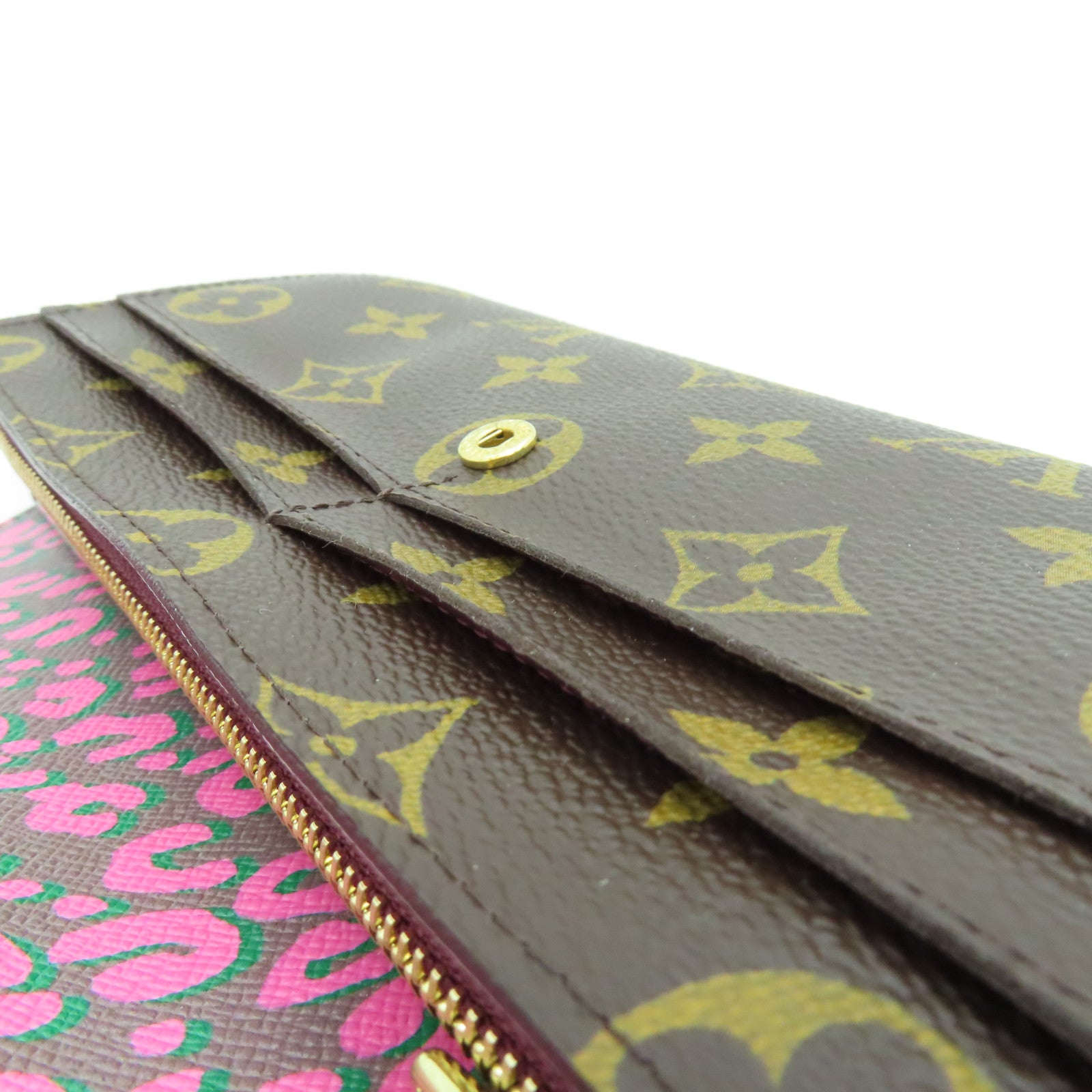 LOUIS VUITTON Monogram Long Wallet金扣長錢包啡色