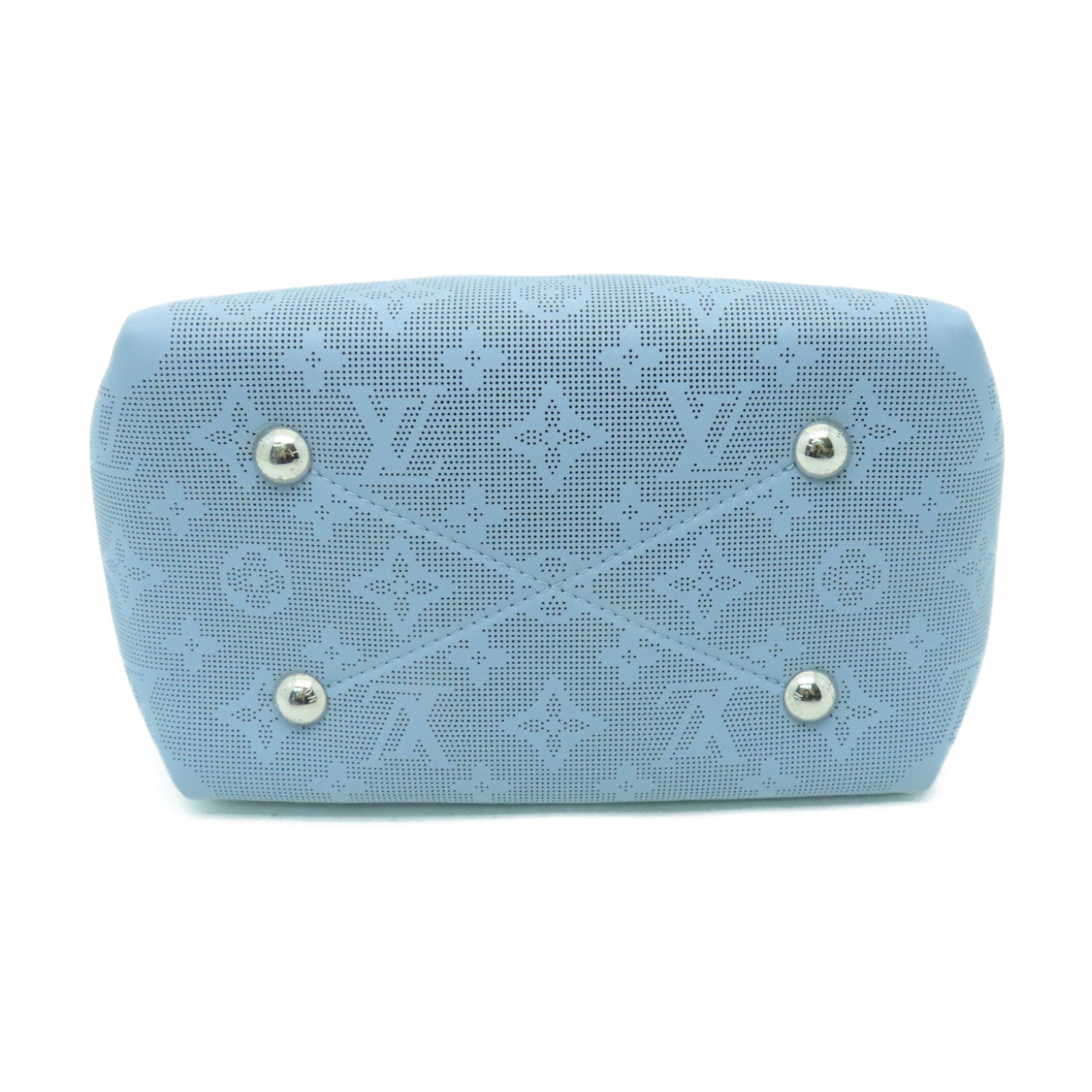 LOUIS VUITTON Mahina Bella Mahina銀扣手挽肩背兩用袋藍色