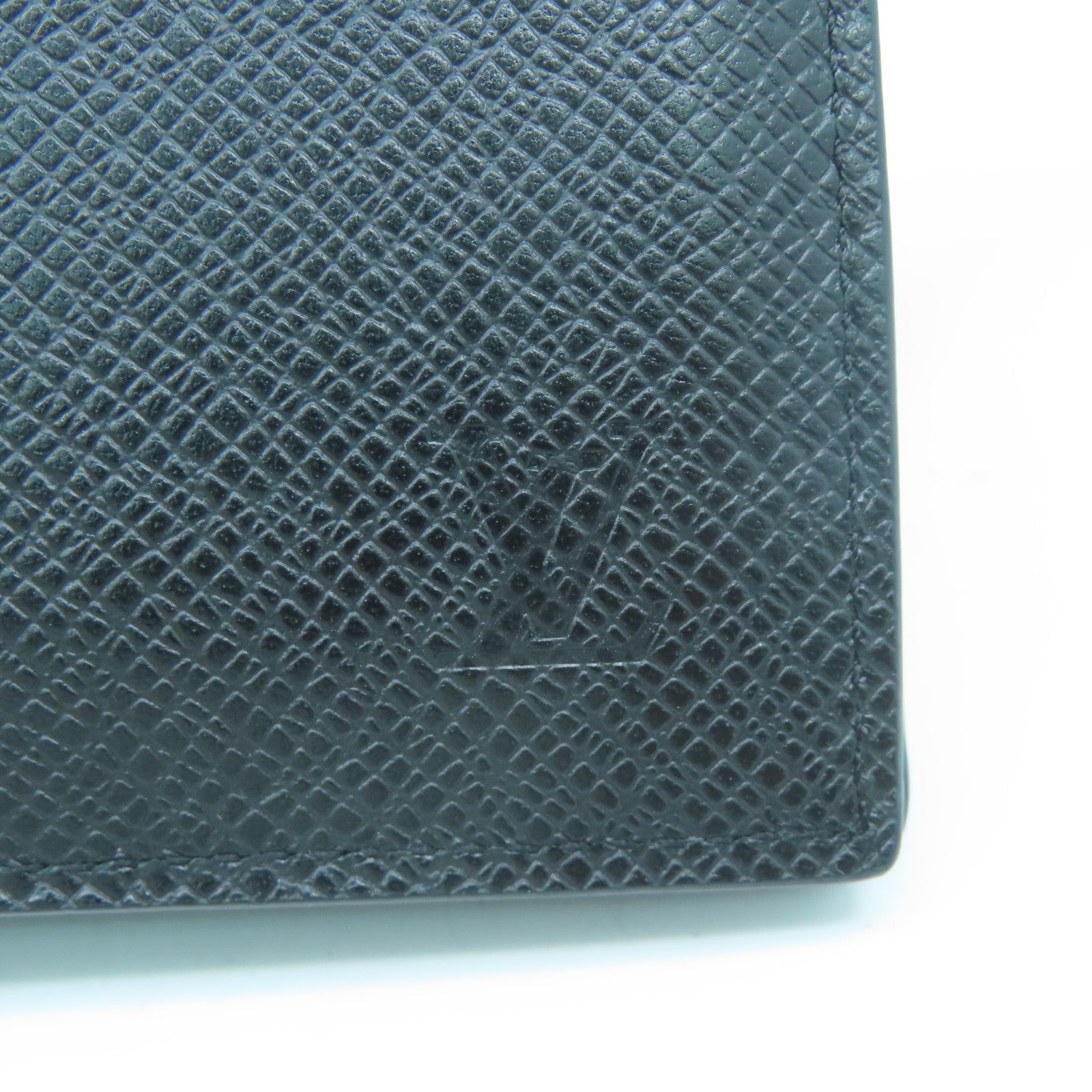 LOUIS VUITTON Taiga Amerigo Wallet銀扣錢包黑色