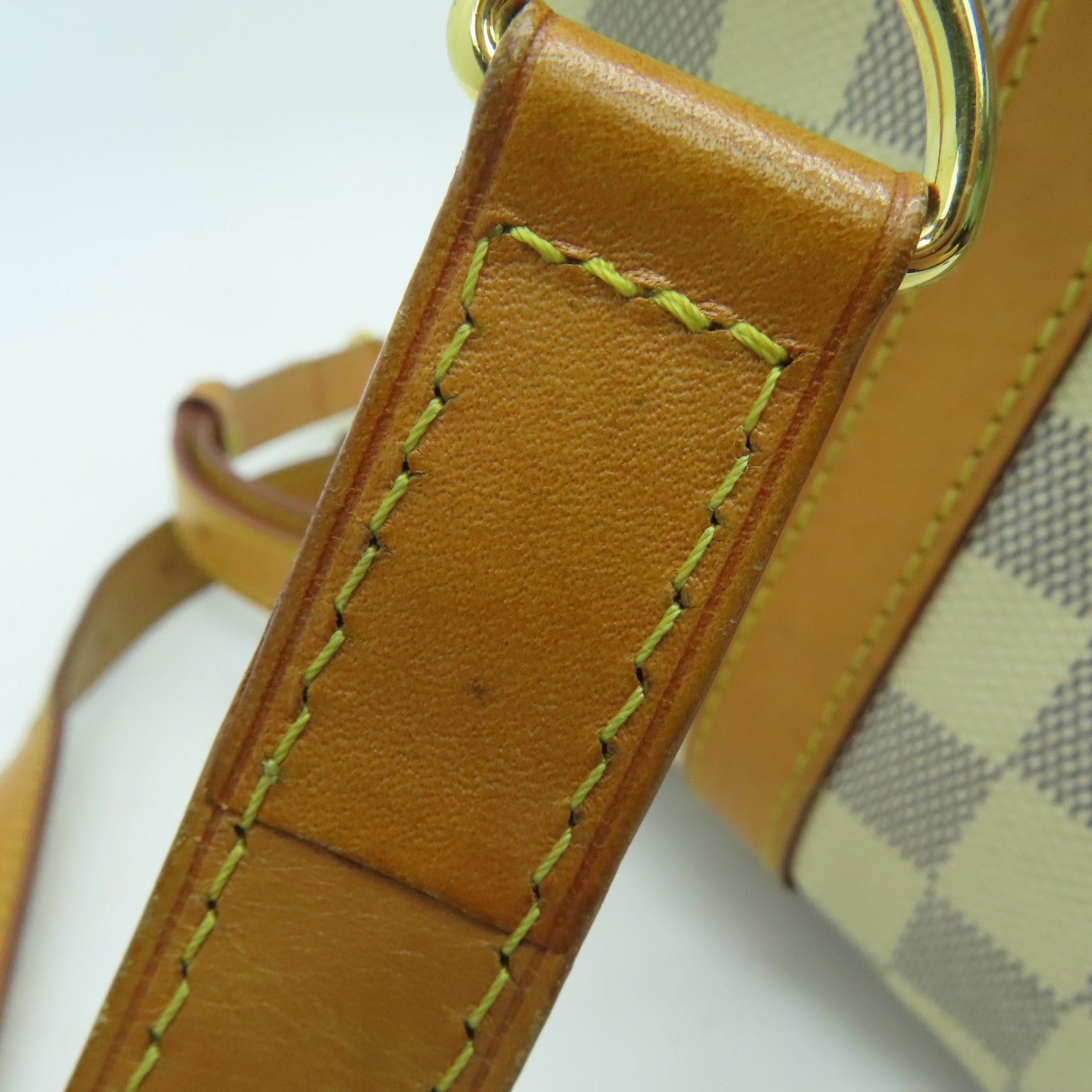 LOUIS VUITTON Damier Azur Speedy 30 Bandouliere金扣手挽肩背兩用袋白色