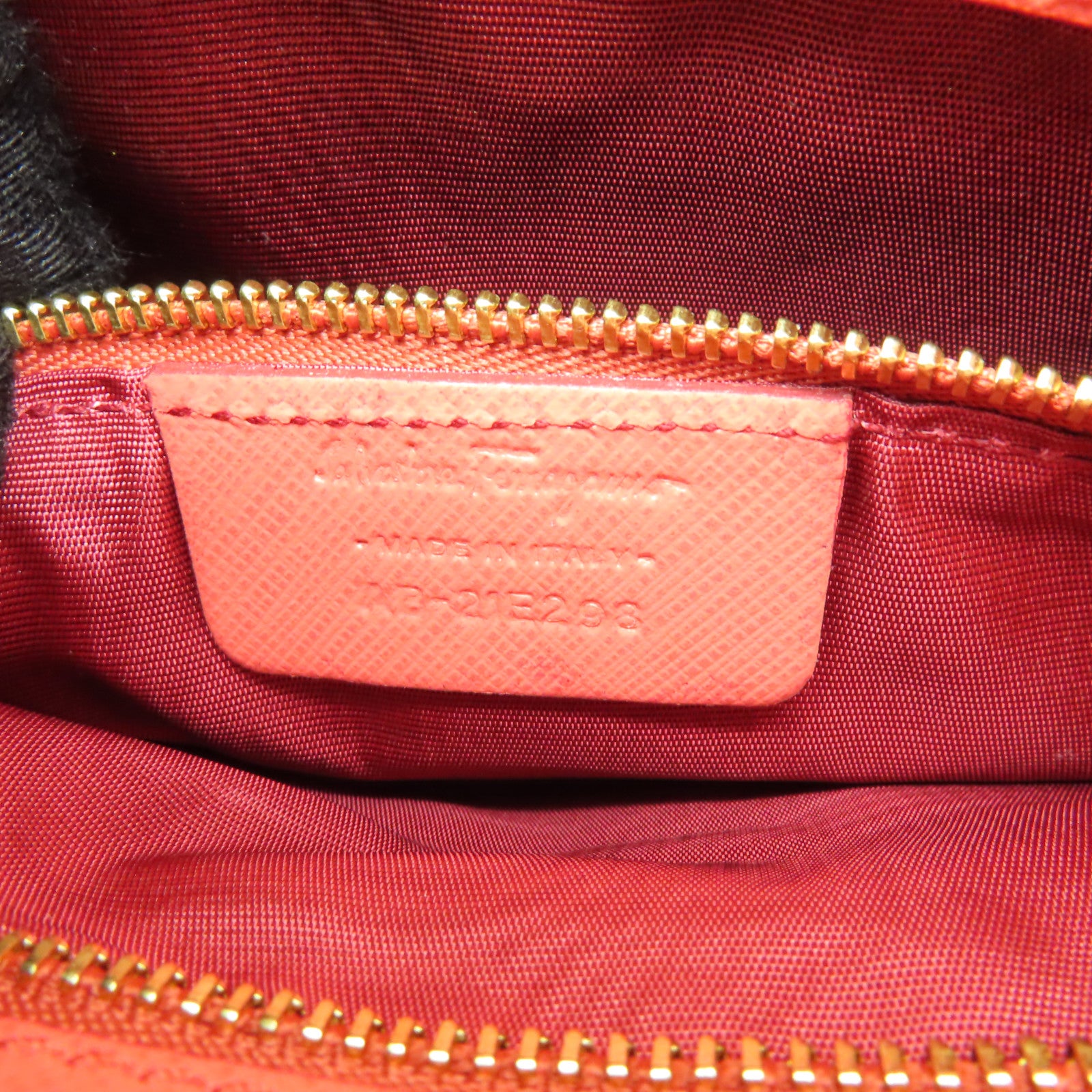 Salvatore Ferragamo 【激減優惠】牛皮皮革2 Way Shoulder金扣手挽肩背兩用袋粉紅色