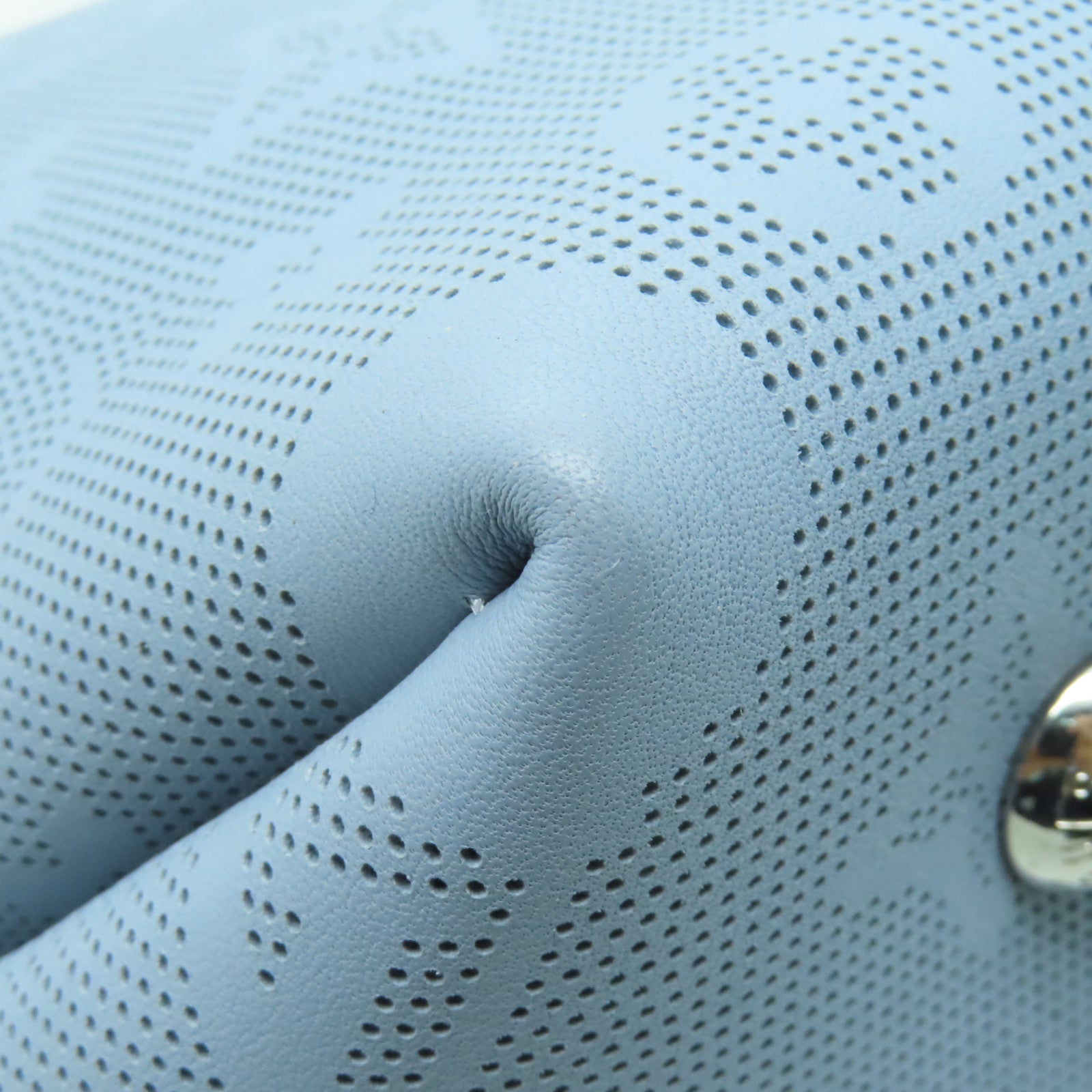 LOUIS VUITTON Mahina Bella Mahina銀扣手挽肩背兩用袋藍色