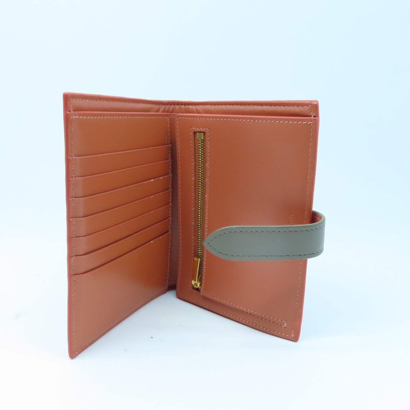 CELINE 【激減優惠】牛皮皮革Wallet金扣錢包粉紅色灰色