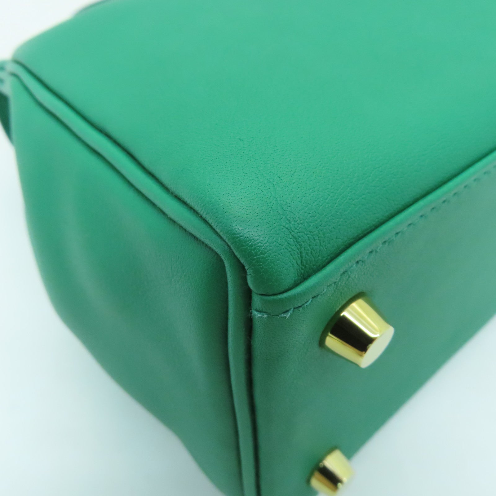 HERMES Swift皮革Kelly 25金扣手挽肩背兩用袋綠色