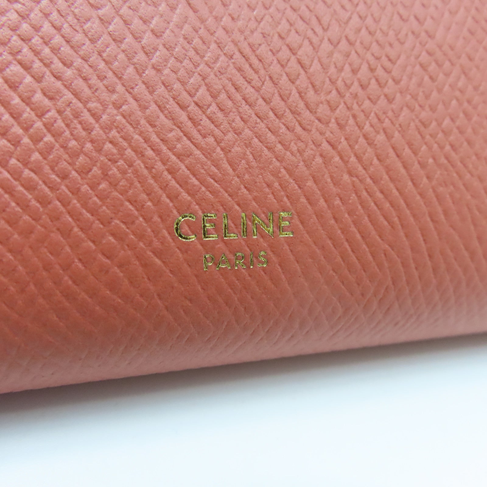 CELINE 【激減優惠】牛皮皮革Wallet金扣錢包粉紅色灰色