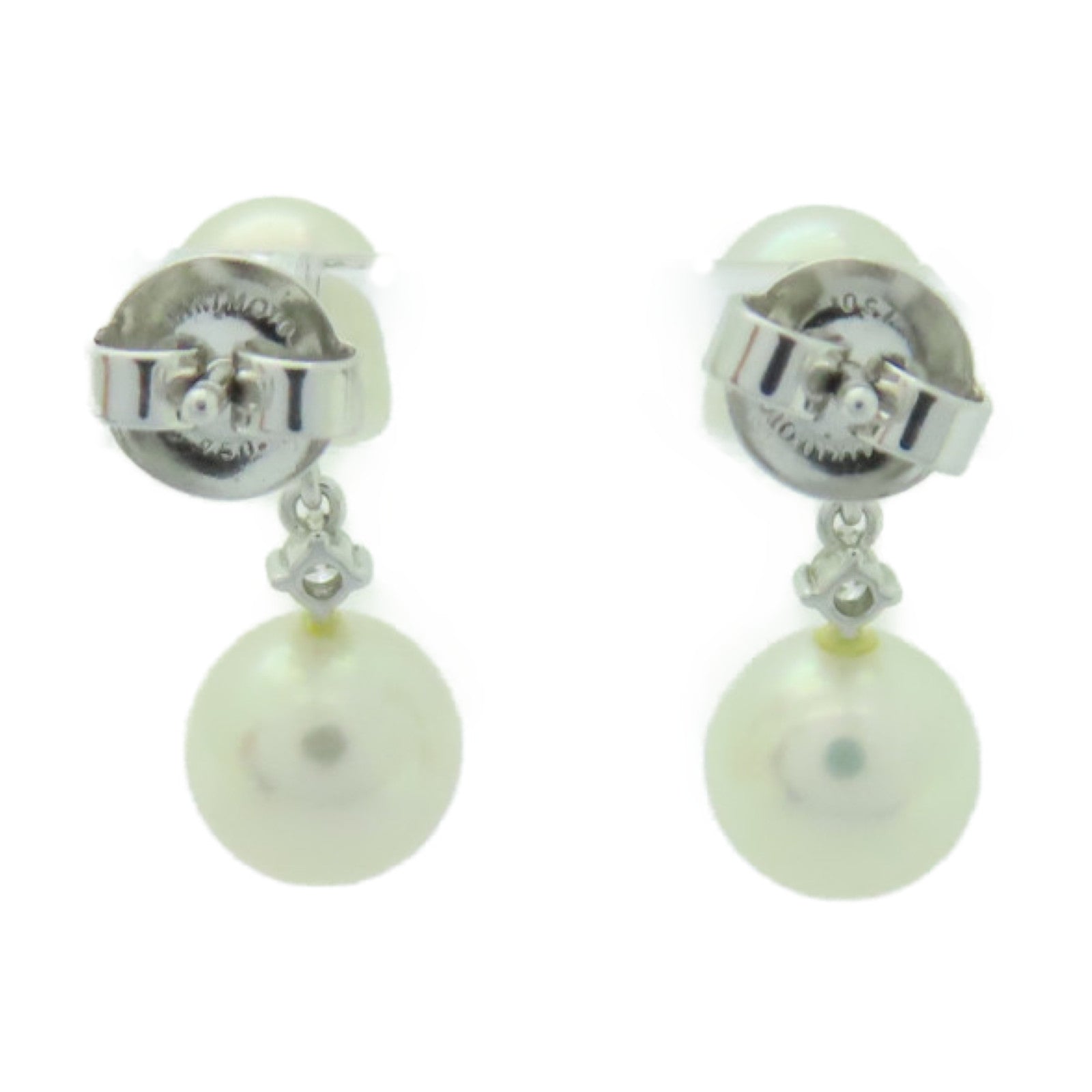 MIKIMOTO 18K白金Pearl Earrings珍珠項鍊