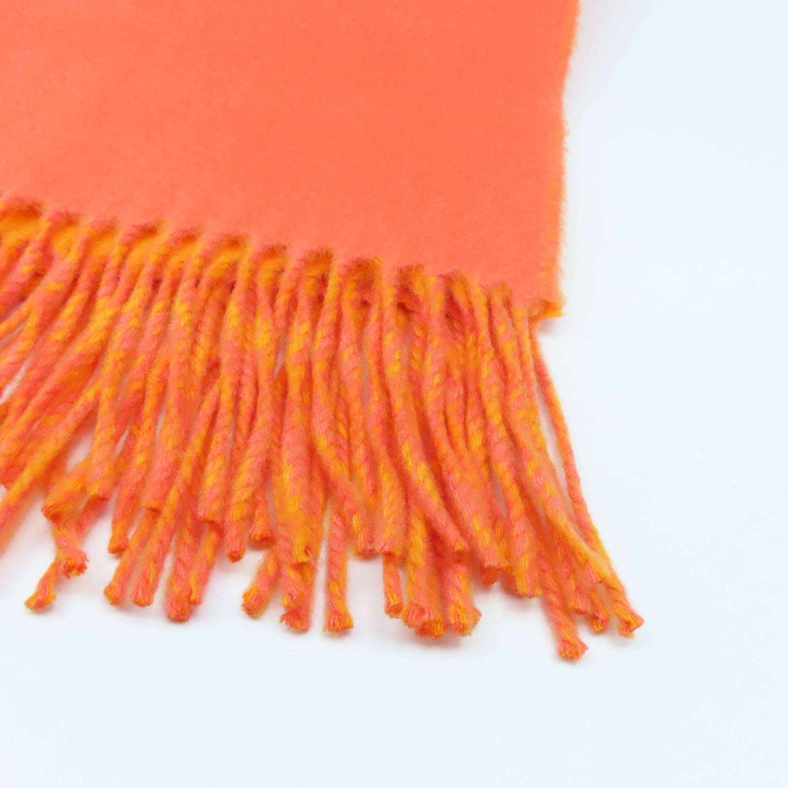 HERMES 【激減優惠】羊絨Cashmere Scarf圍巾橙色