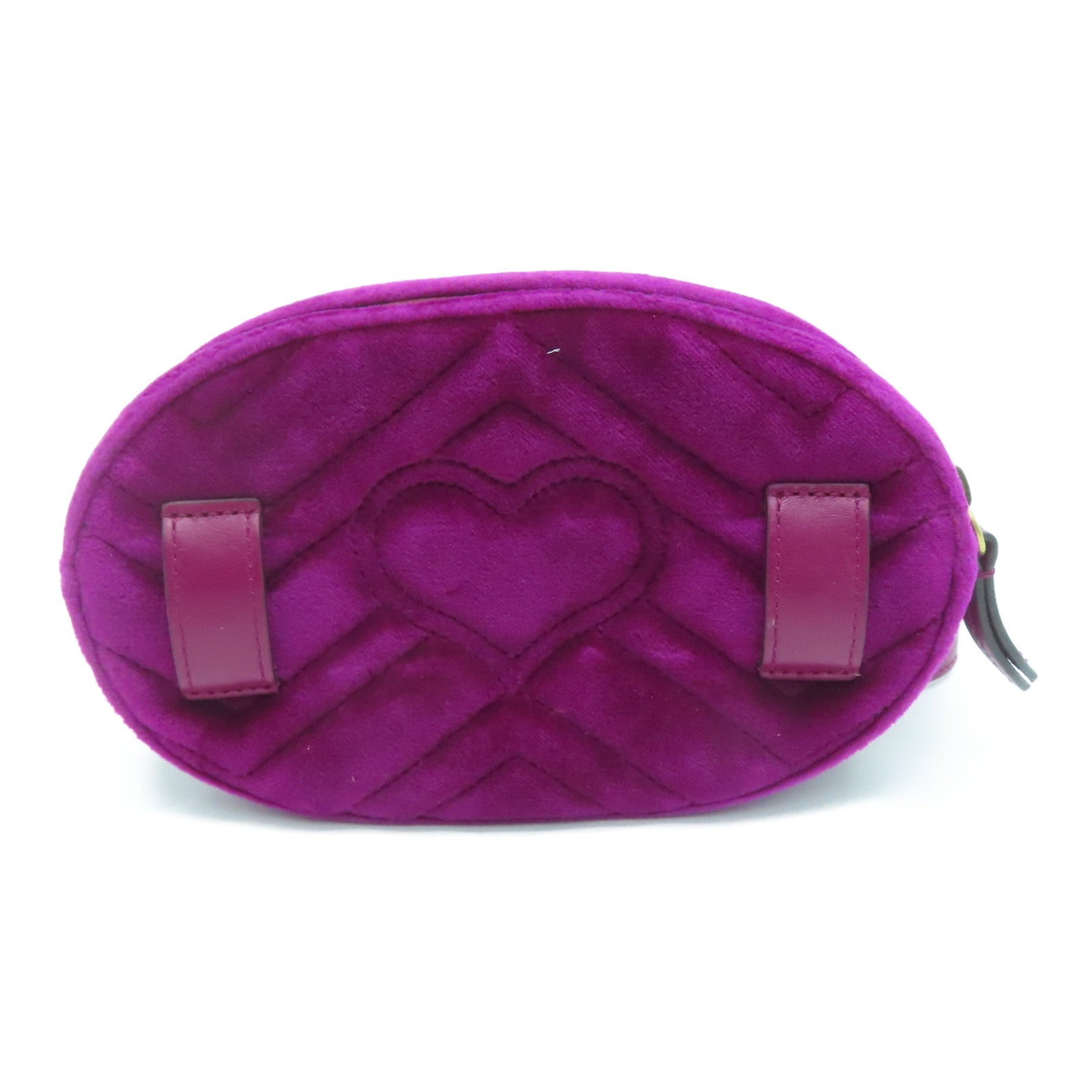 GUCCI 斜紋Velvet Waist Bag金扣腰包紫色