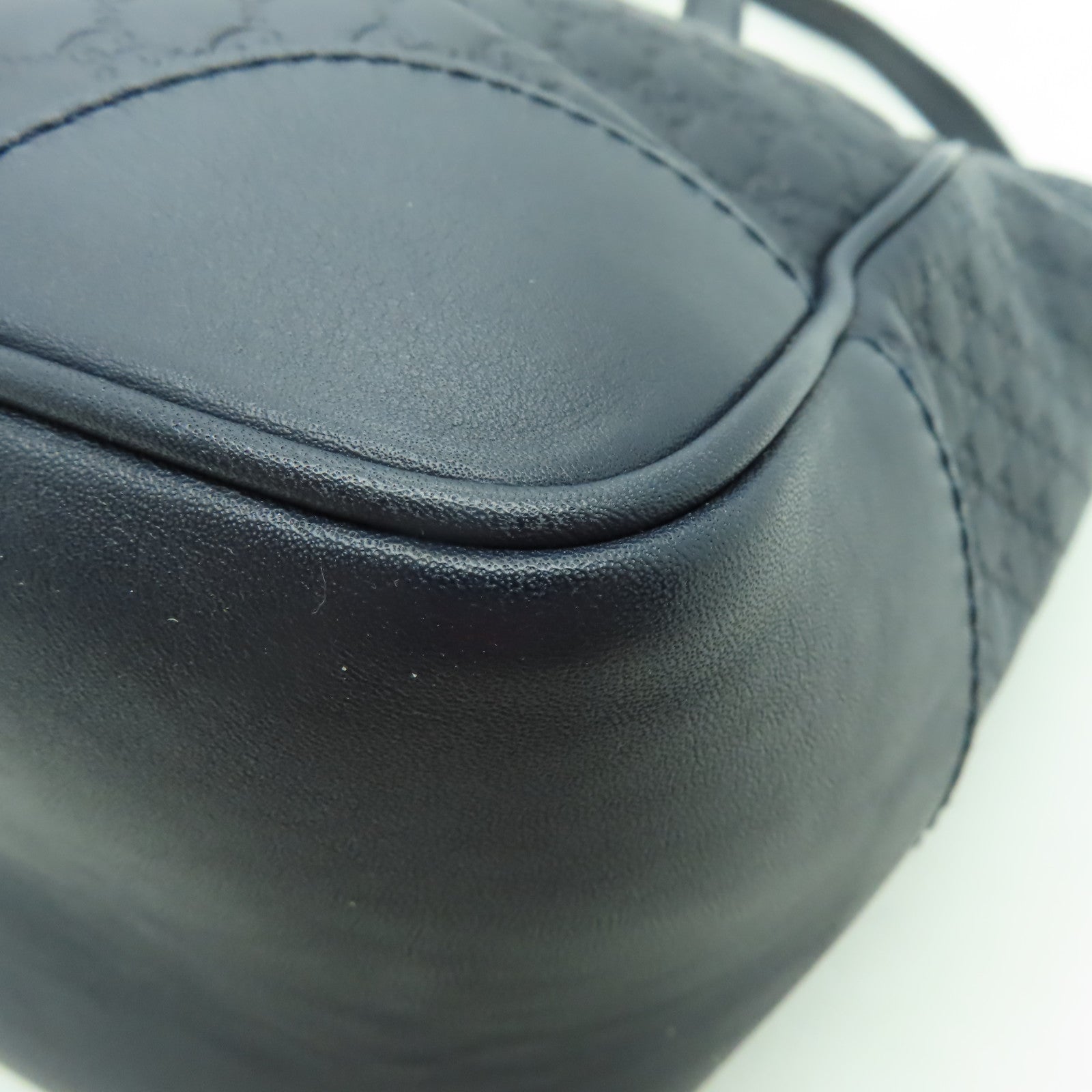 GUCCI 牛皮皮革2 Way Shoulder金扣手挽肩背兩用袋深藍色