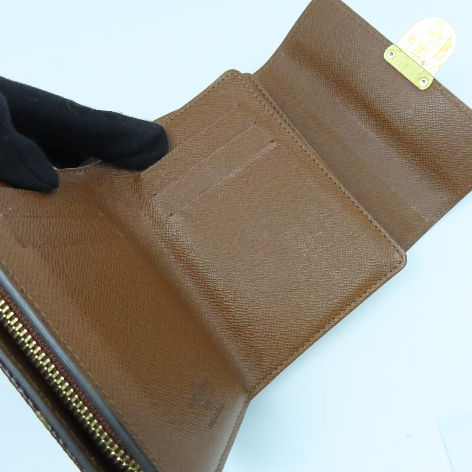 LOUIS VUITTON Monogram Joey Geldborse Wallet金扣錢包啡色