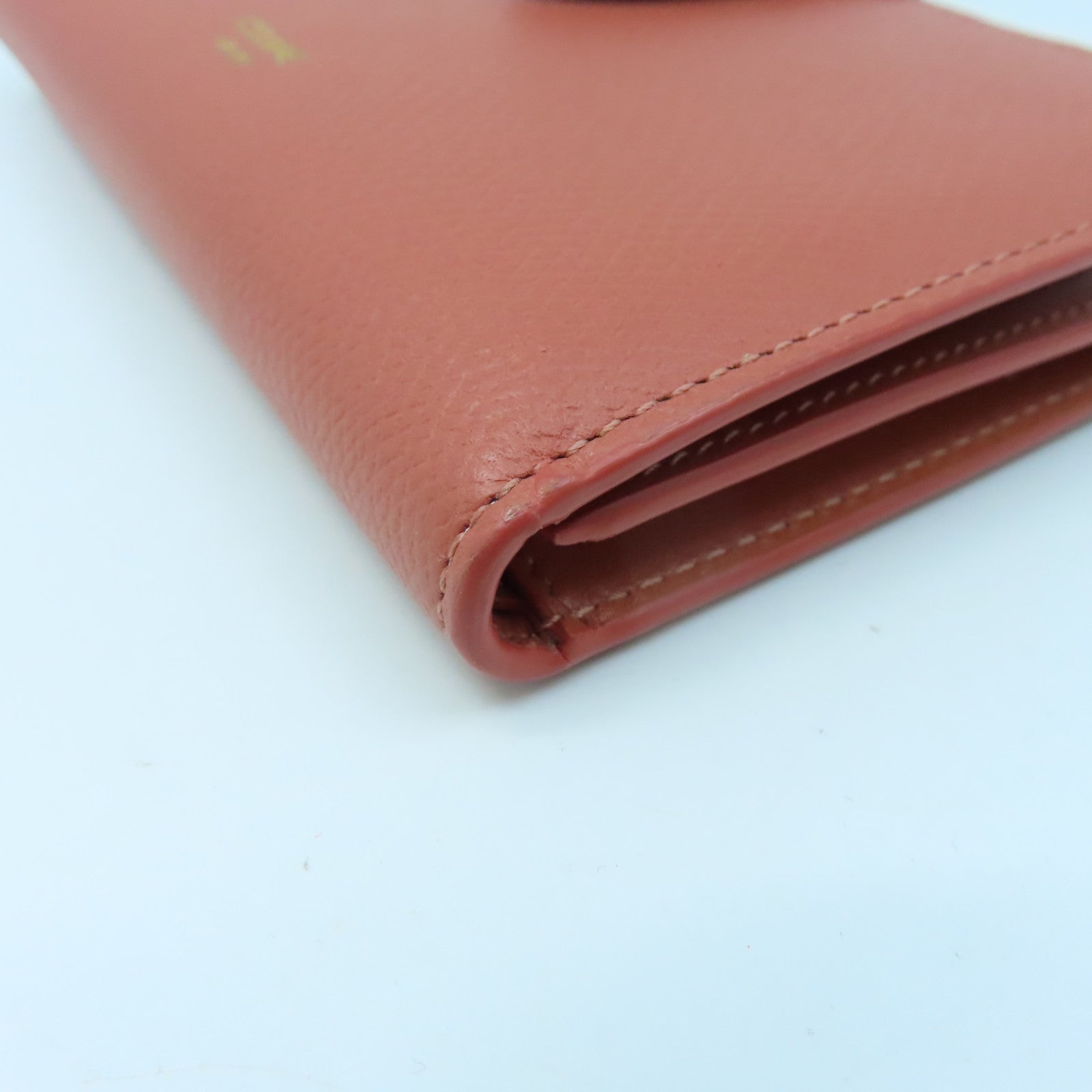 CELINE 【激減優惠】牛皮皮革Wallet金扣錢包粉紅色灰色