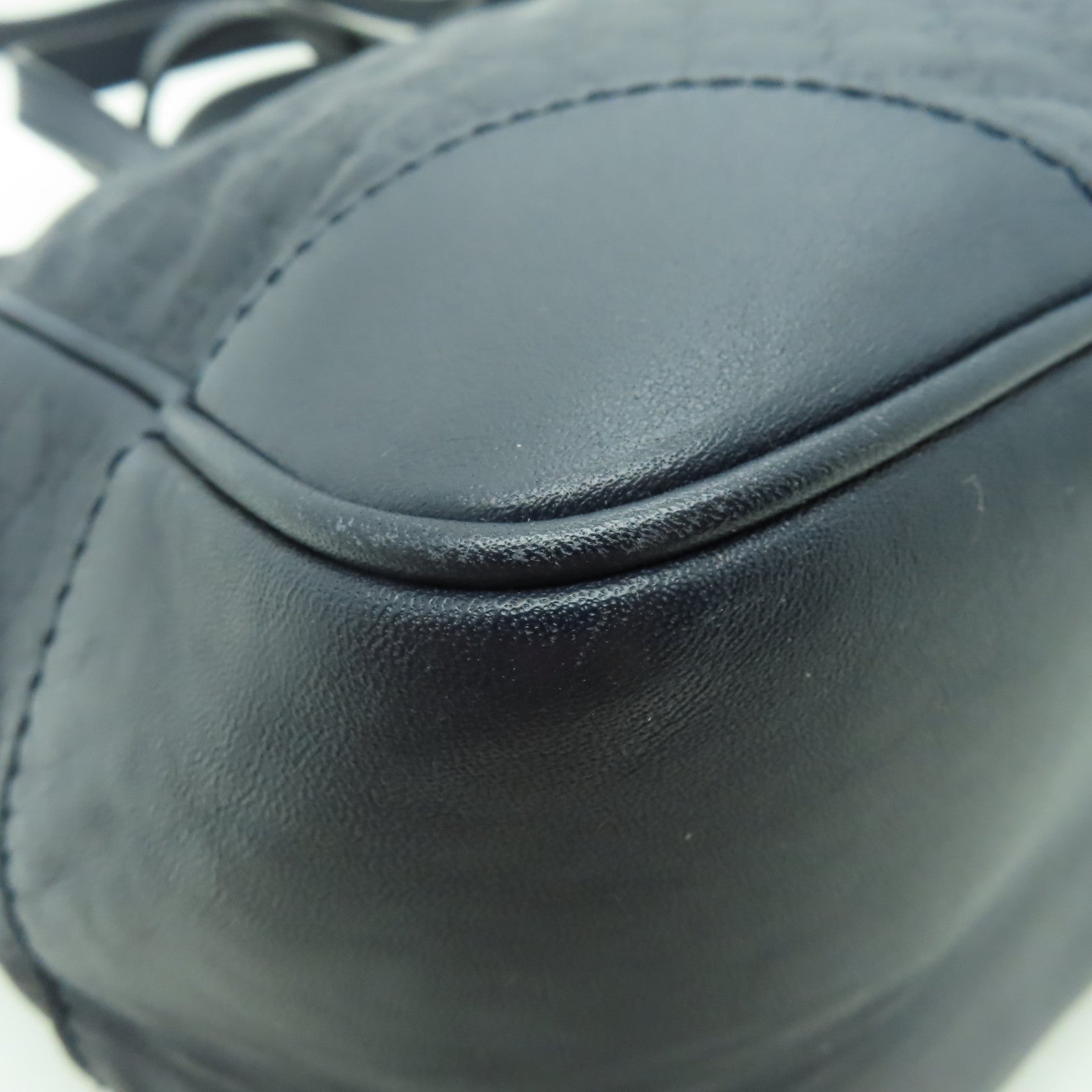 GUCCI 牛皮皮革2 Way Shoulder金扣手挽肩背兩用袋深藍色