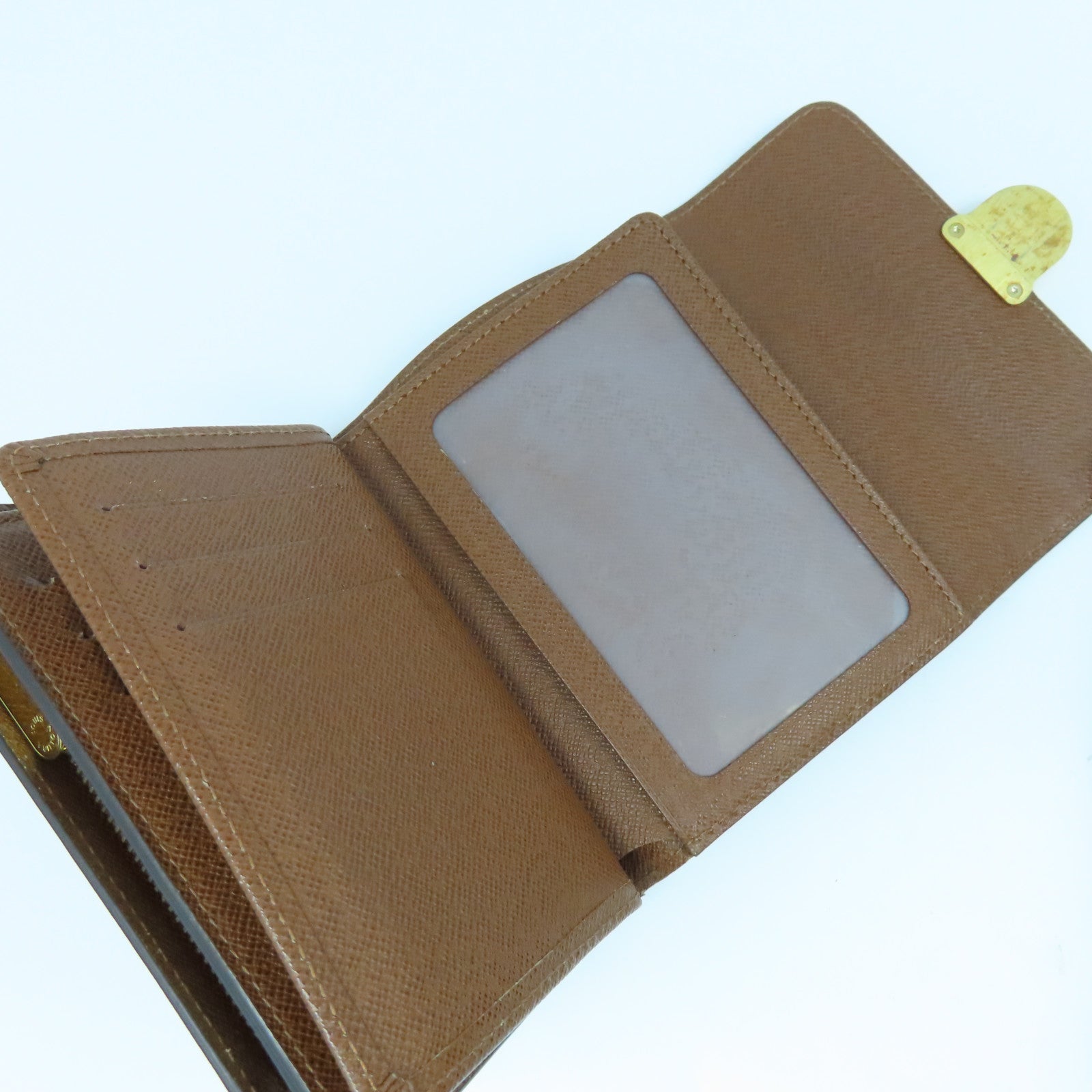LOUIS VUITTON Monogram Joey Geldborse Wallet金扣錢包啡色