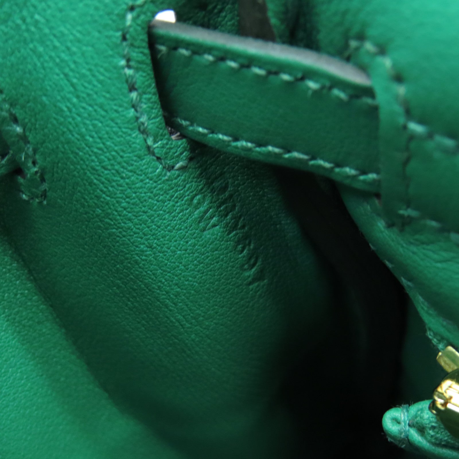 HERMES Swift皮革Kelly 25金扣手挽肩背兩用袋綠色