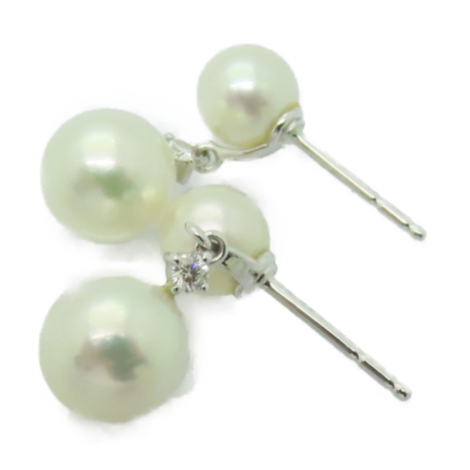 MIKIMOTO 18K白金Pearl Earrings珍珠項鍊