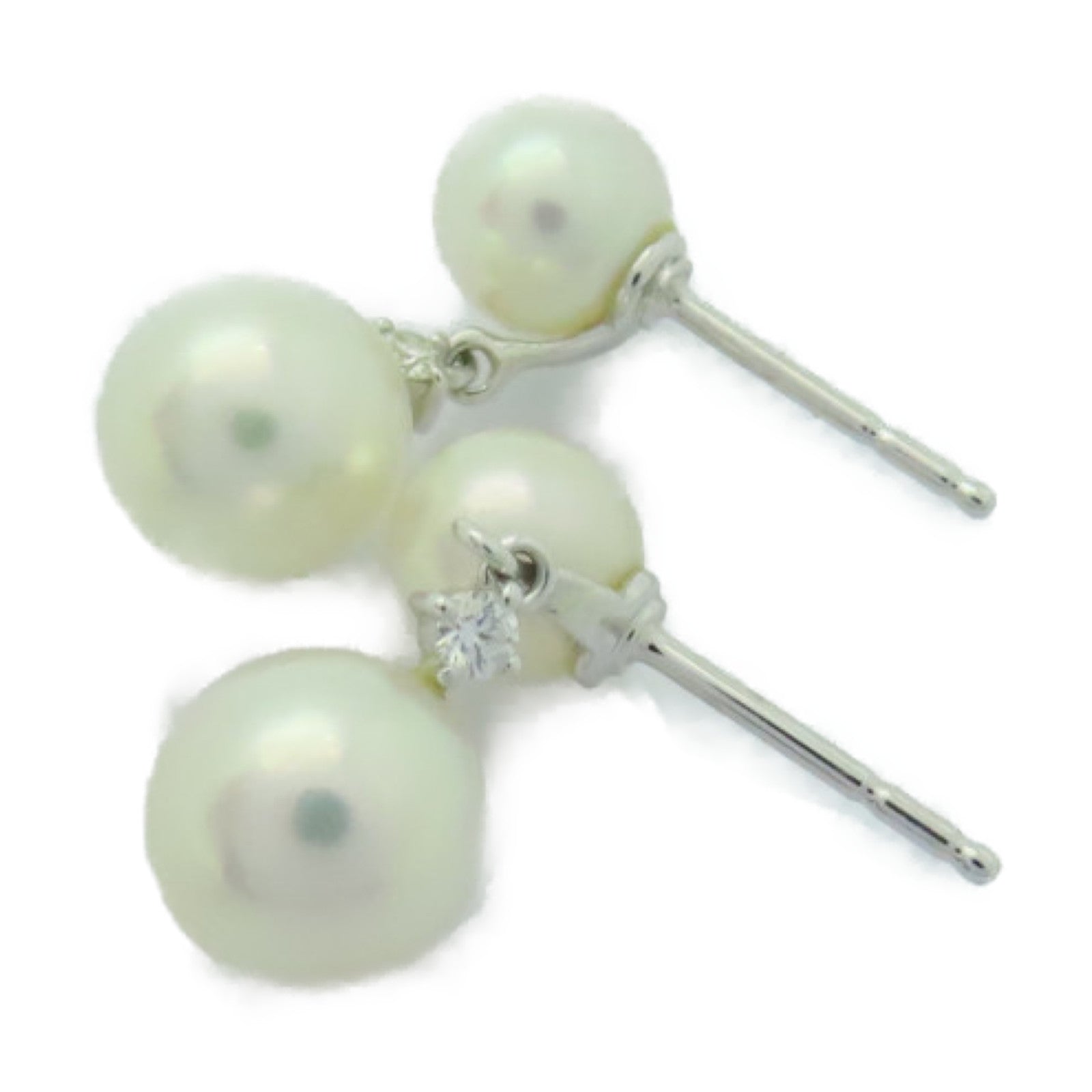 MIKIMOTO 18K白金Pearl Earrings珍珠項鍊
