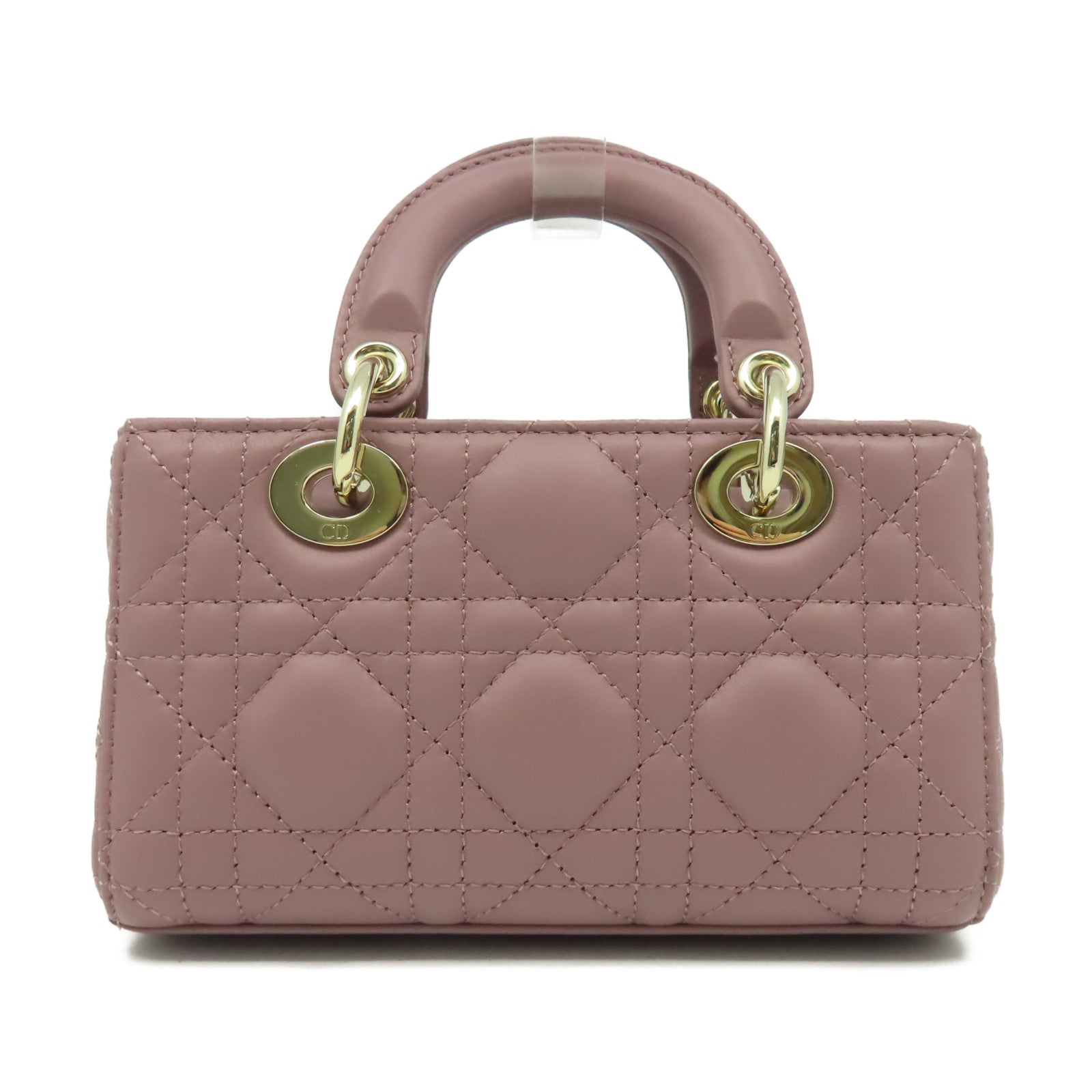 Dior 羊皮皮革Mini Lady D Joy 2Way Shoulder Bag手挽肩背兩用袋紫色