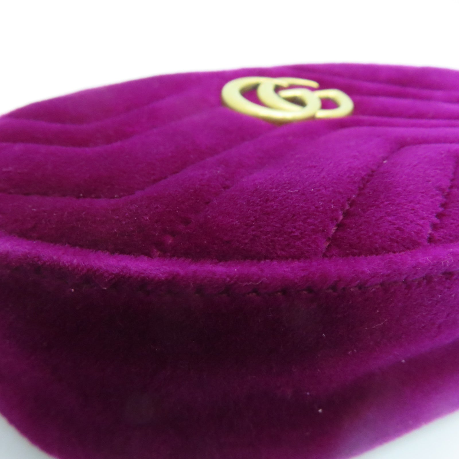 GUCCI 斜紋Velvet Waist Bag金扣腰包紫色
