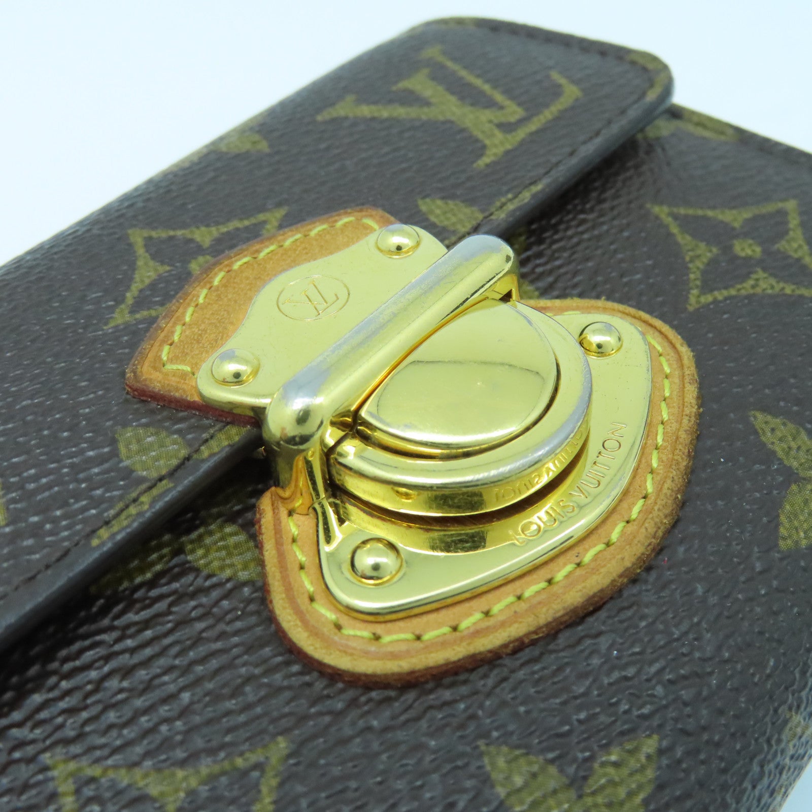 LOUIS VUITTON Monogram Joey Geldborse Wallet金扣錢包啡色