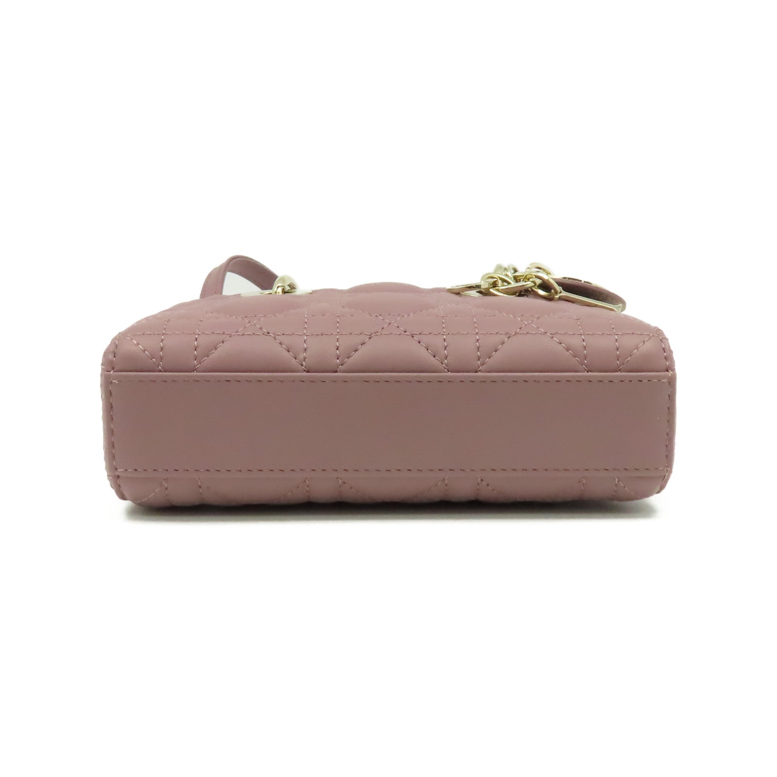 Dior 羊皮皮革Mini Lady D Joy 2Way Shoulder Bag手挽肩背兩用袋紫色