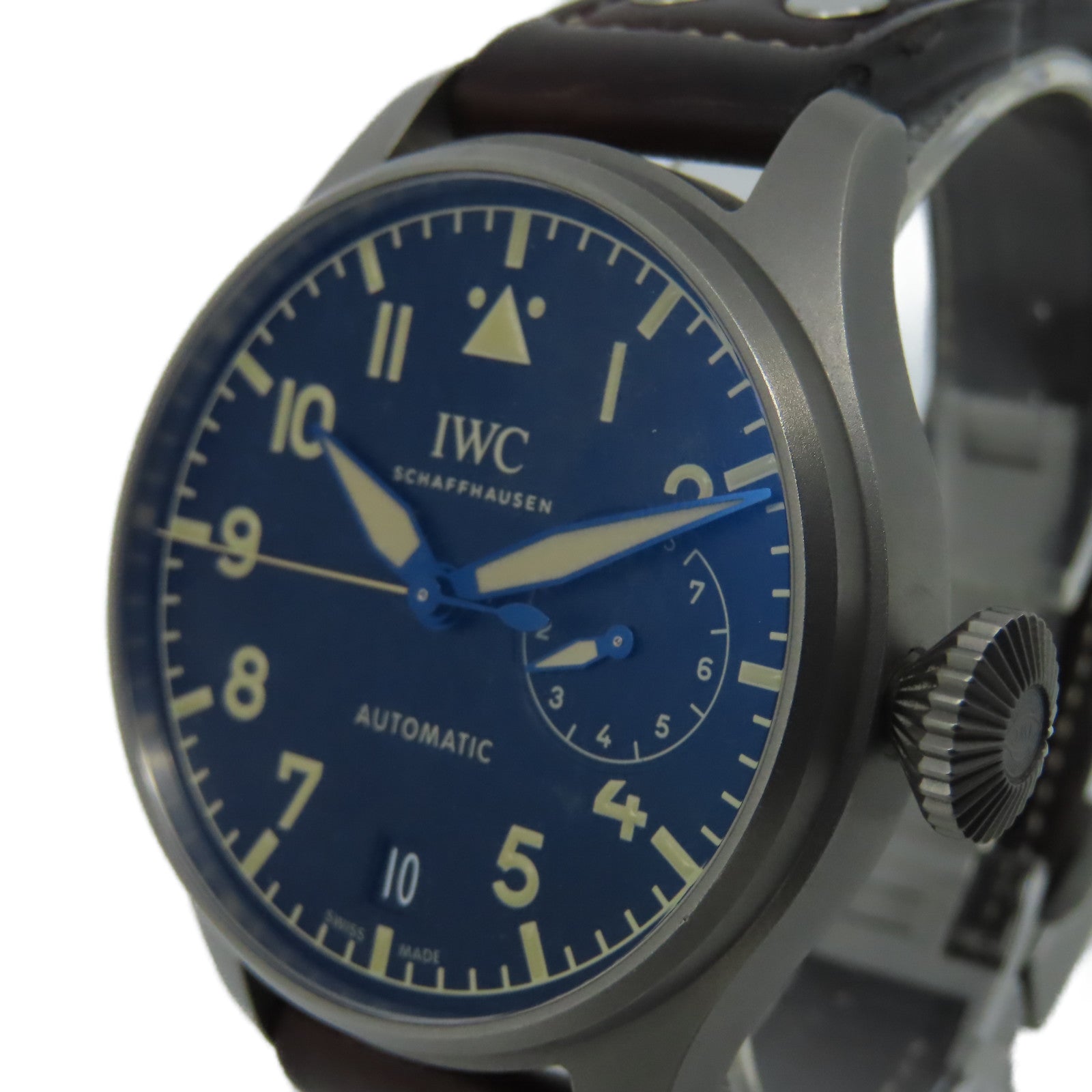 IWC Big Pilot Watch鈦金屬牛皮皮革帶自動機芯手錶黑色