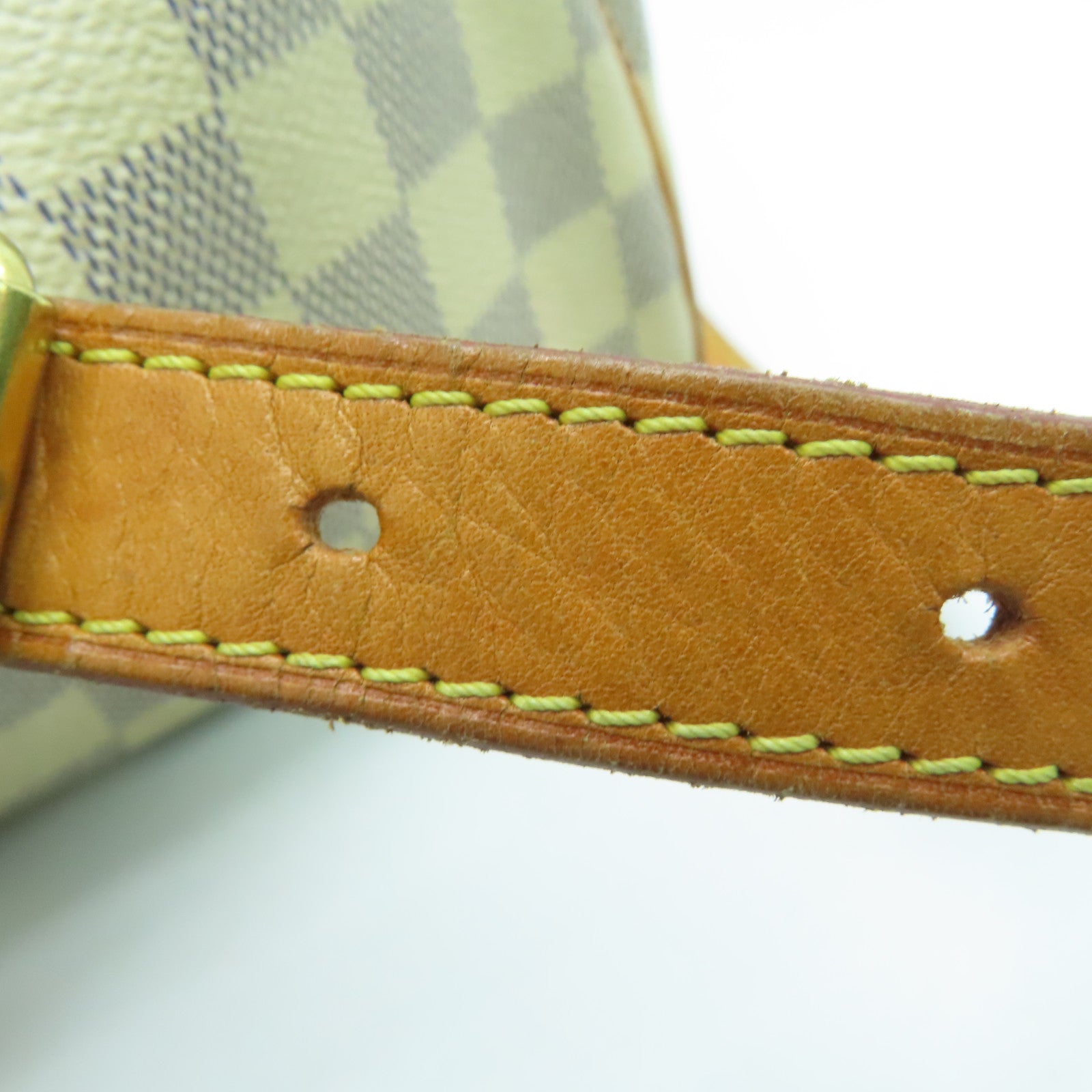 LOUIS VUITTON Damier Azur Speedy 30 Bandouliere金扣手挽肩背兩用袋白色