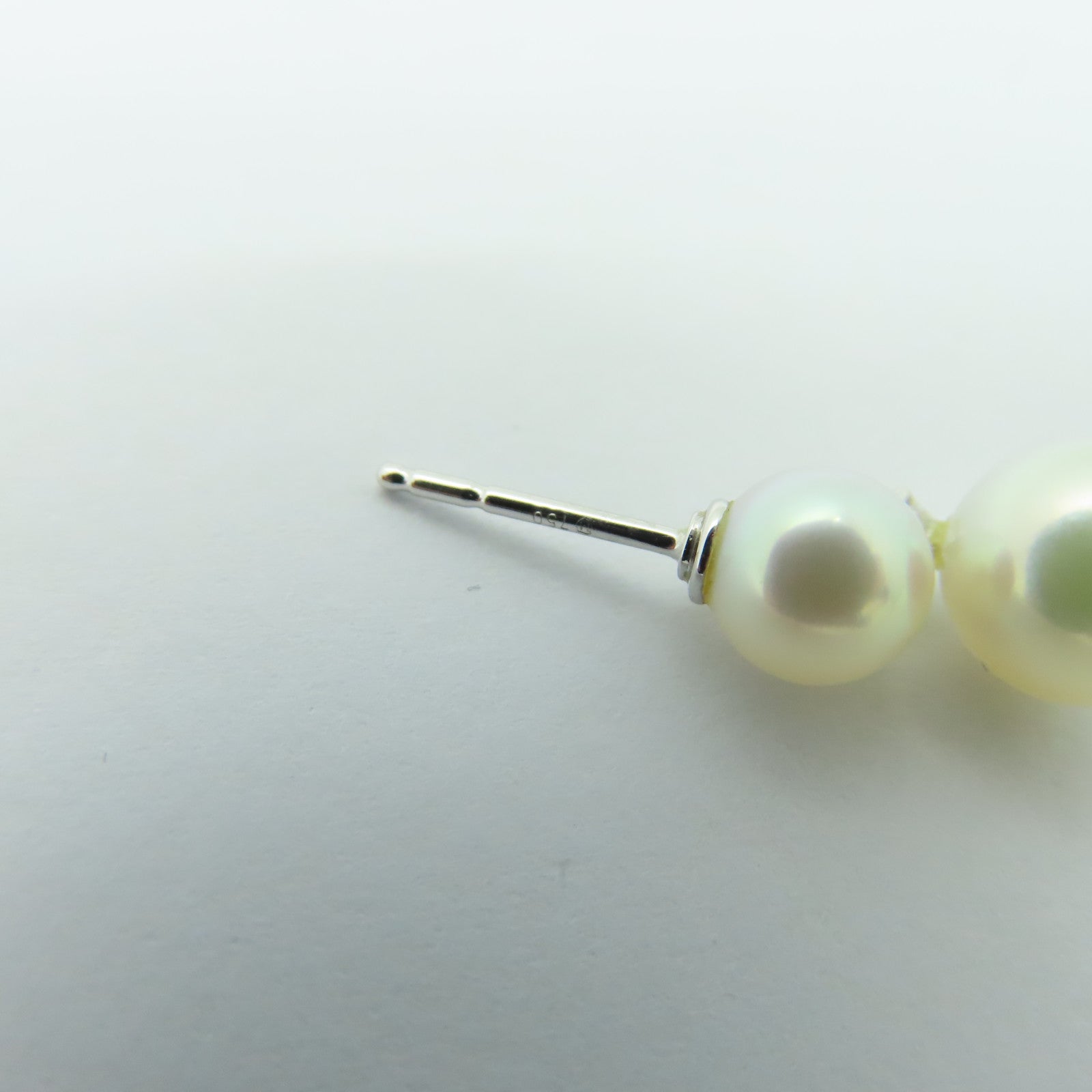 MIKIMOTO 18K白金Pearl Earrings珍珠項鍊