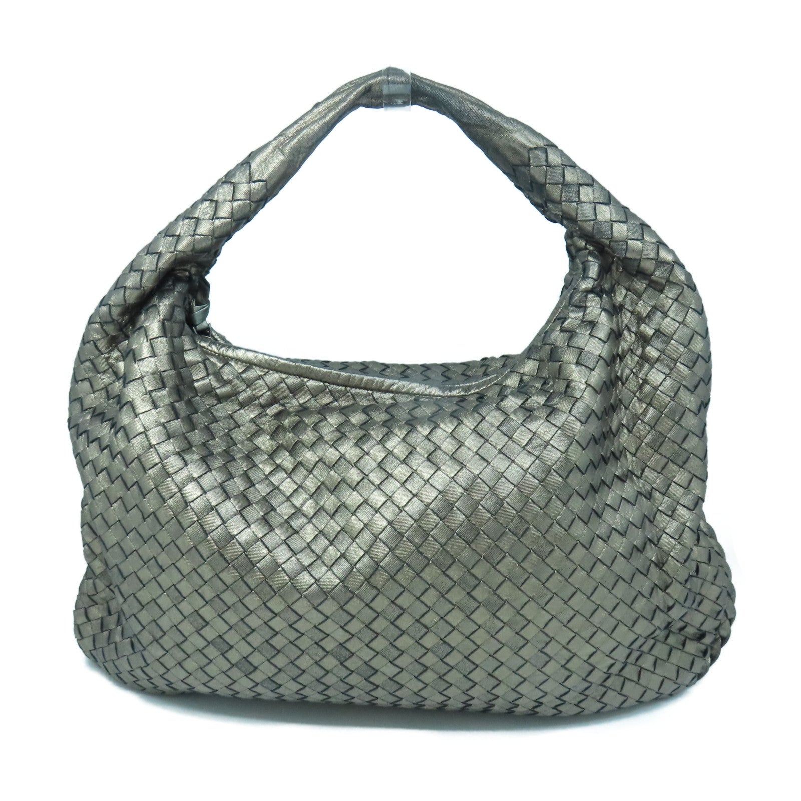 BOTTEGA VENETA Textured Leather Shoulder Bag Brown