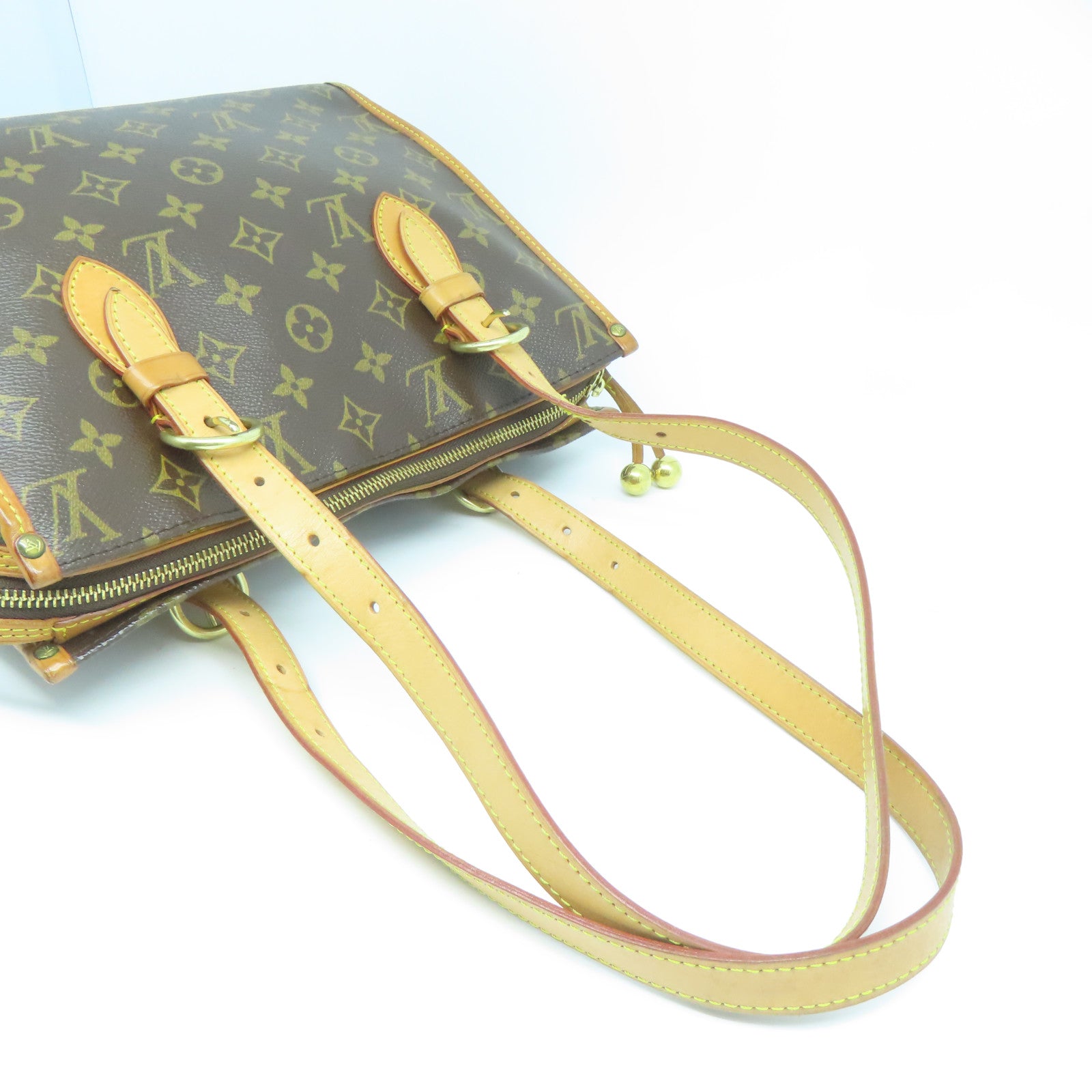 LOUIS VUITTON Monogram Popincort Haut金扣肩背袋啡色