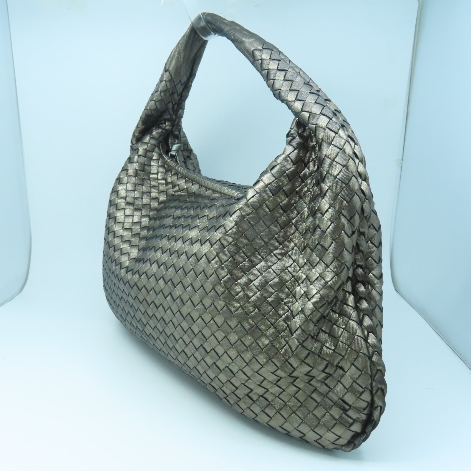 BOTTEGA VENETA Textured Leather Shoulder Bag Brown