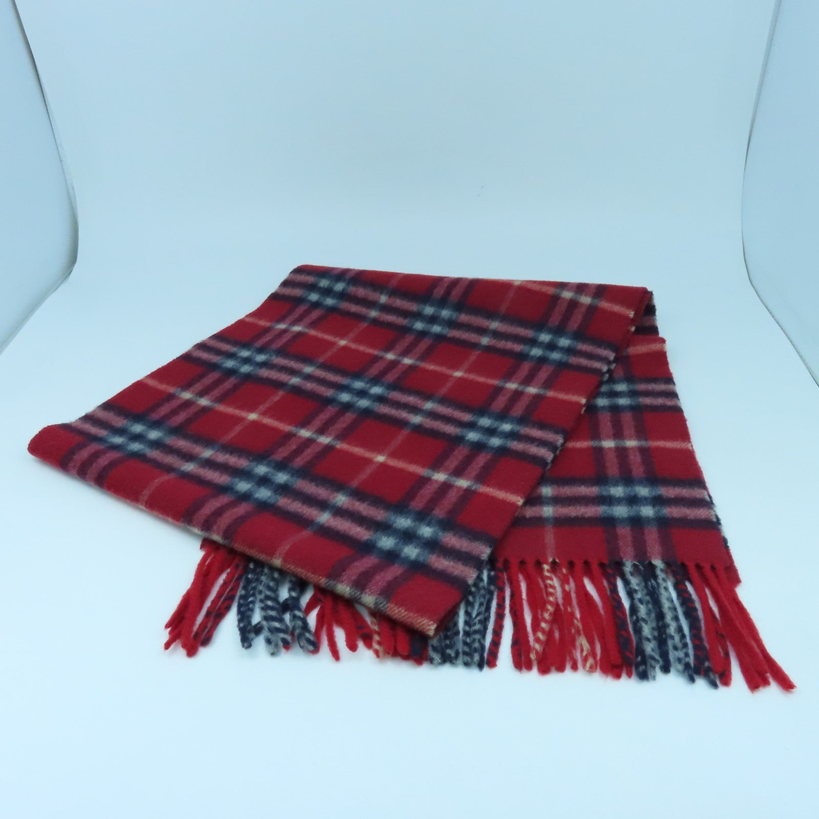 BURBERRY 【激減優惠】羊絨Cashmere Scarf 圍巾紅色