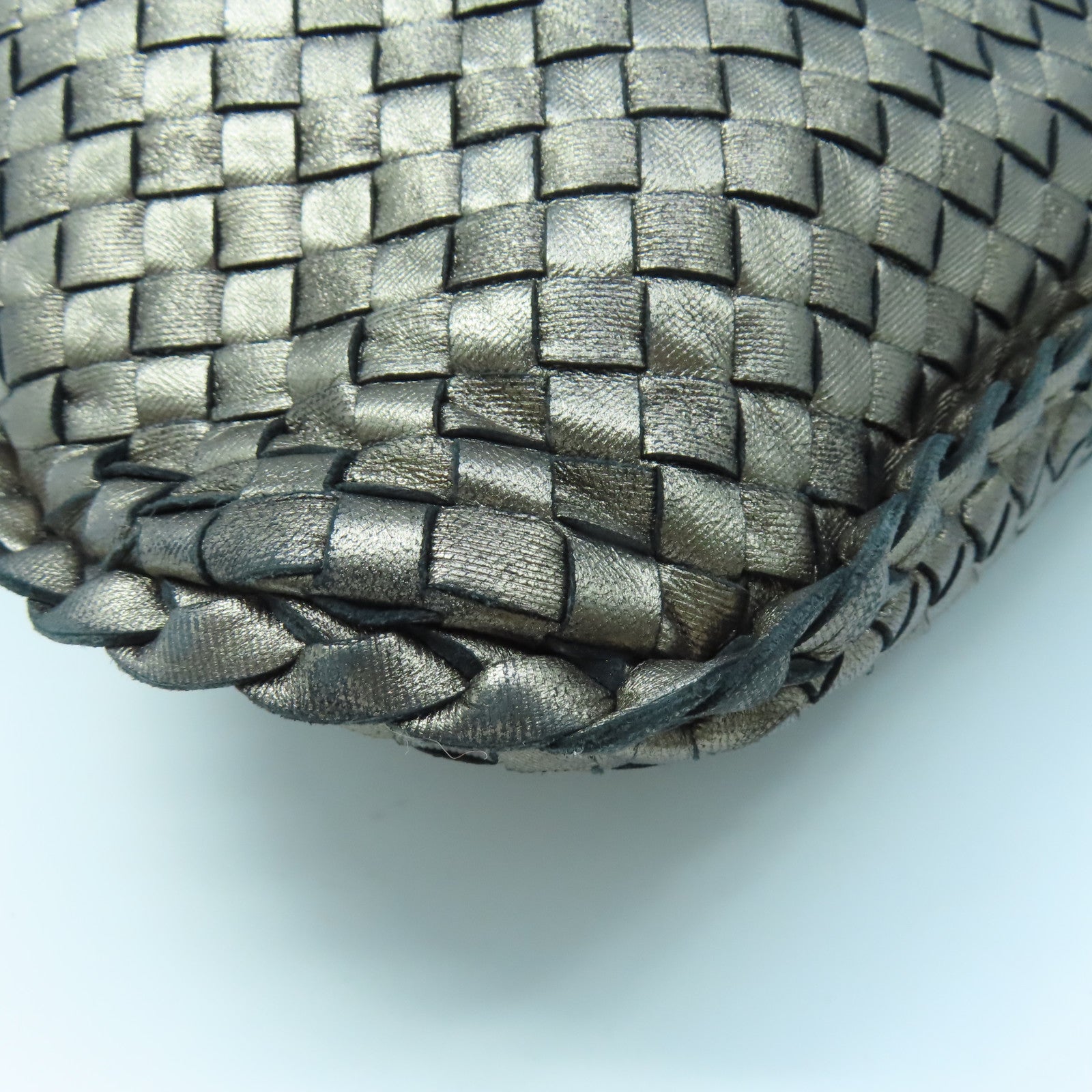 BOTTEGA VENETA Textured Leather Shoulder Bag Brown
