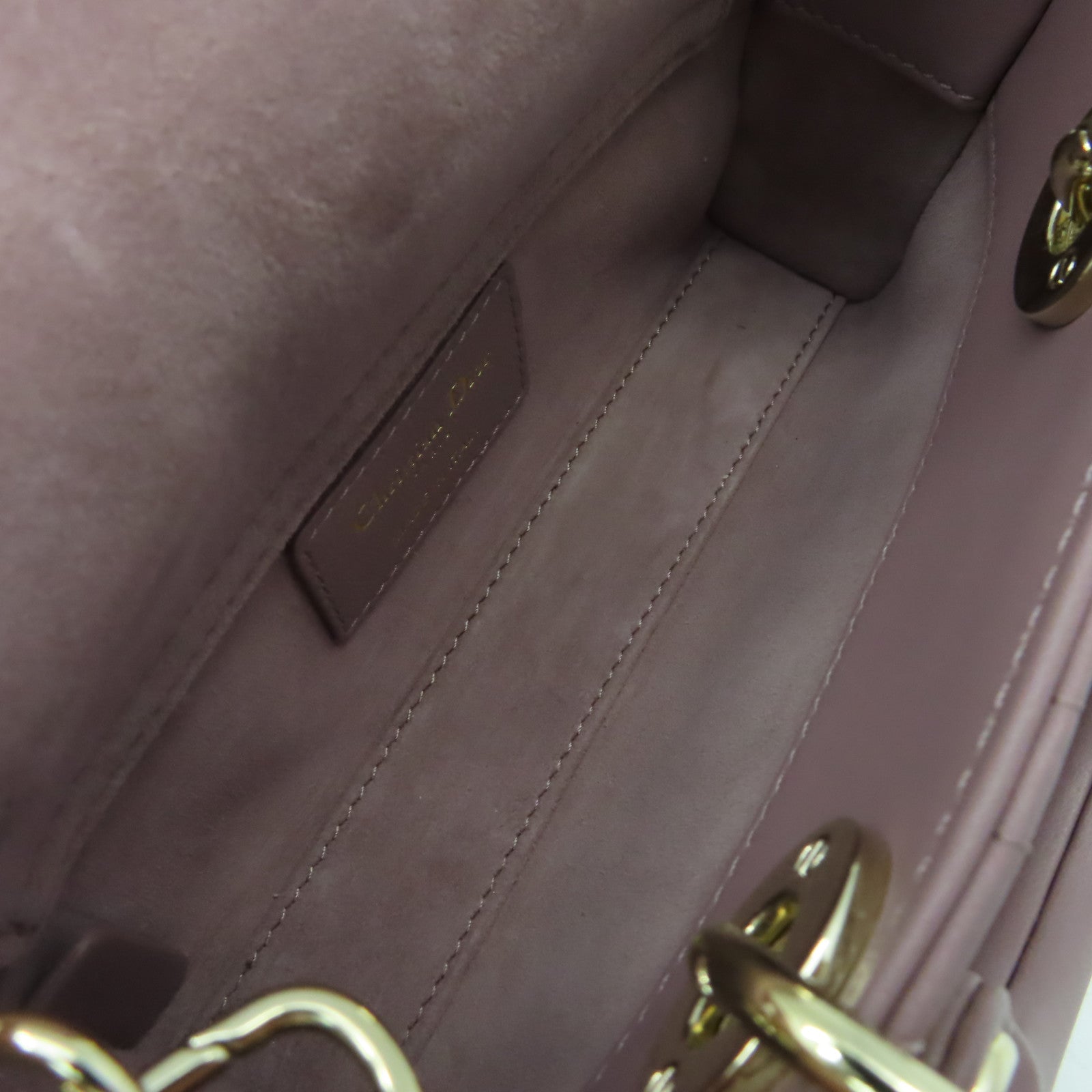 Dior 羊皮皮革Mini Lady D Joy 2Way Shoulder Bag手挽肩背兩用袋紫色