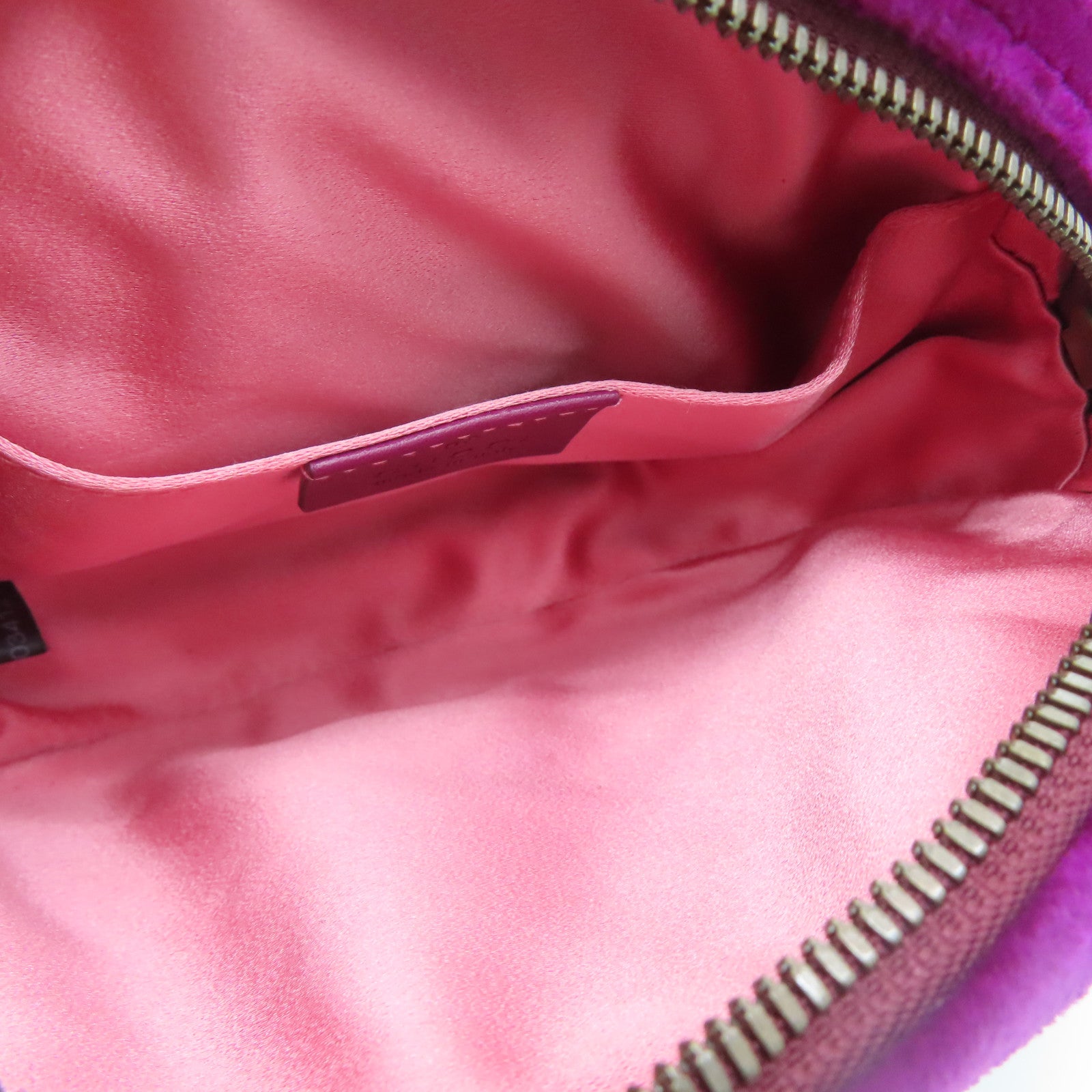 GUCCI 斜紋Velvet Waist Bag金扣腰包紫色