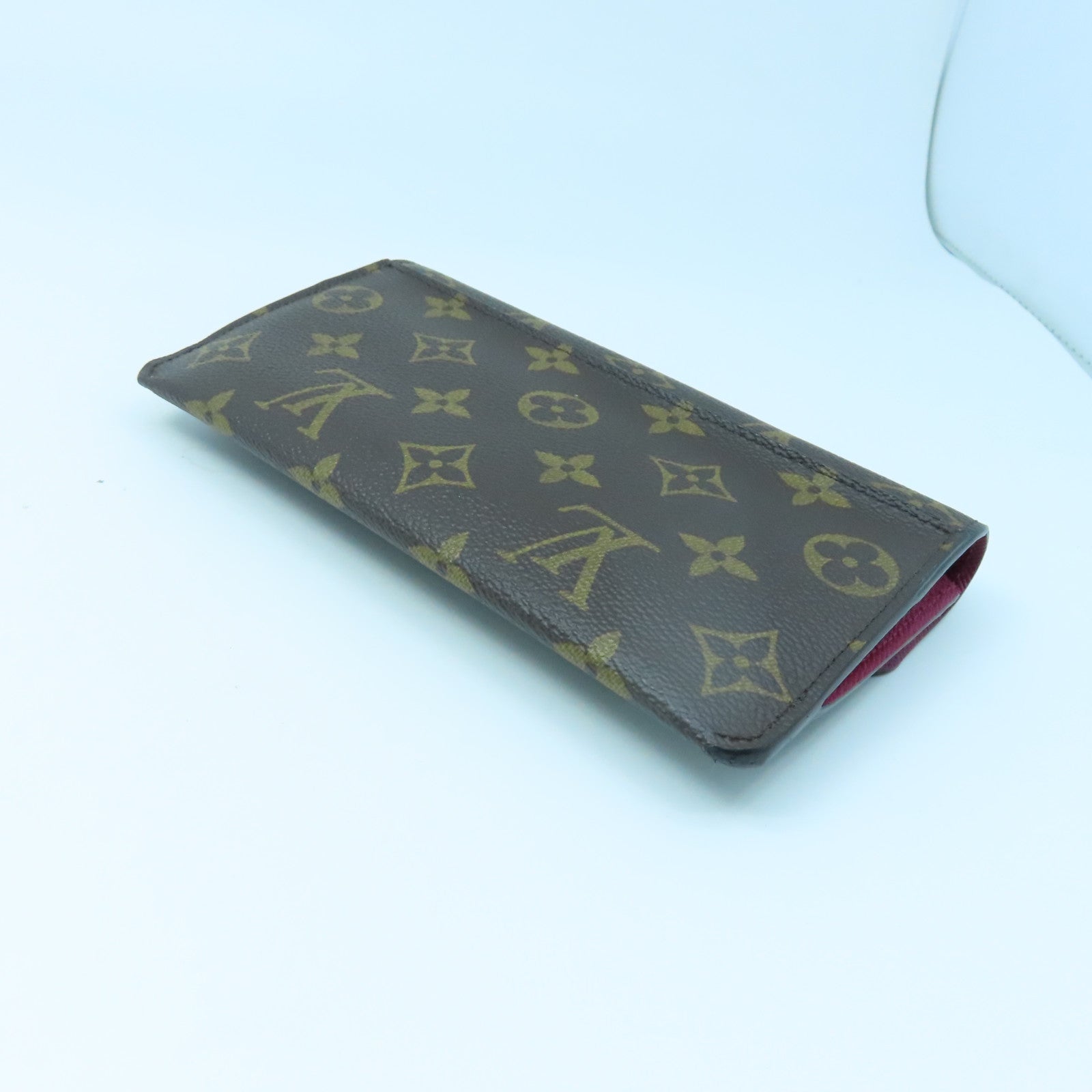 LOUIS VUITTON Monogram Long wallet金扣長錢包啡色/紫色