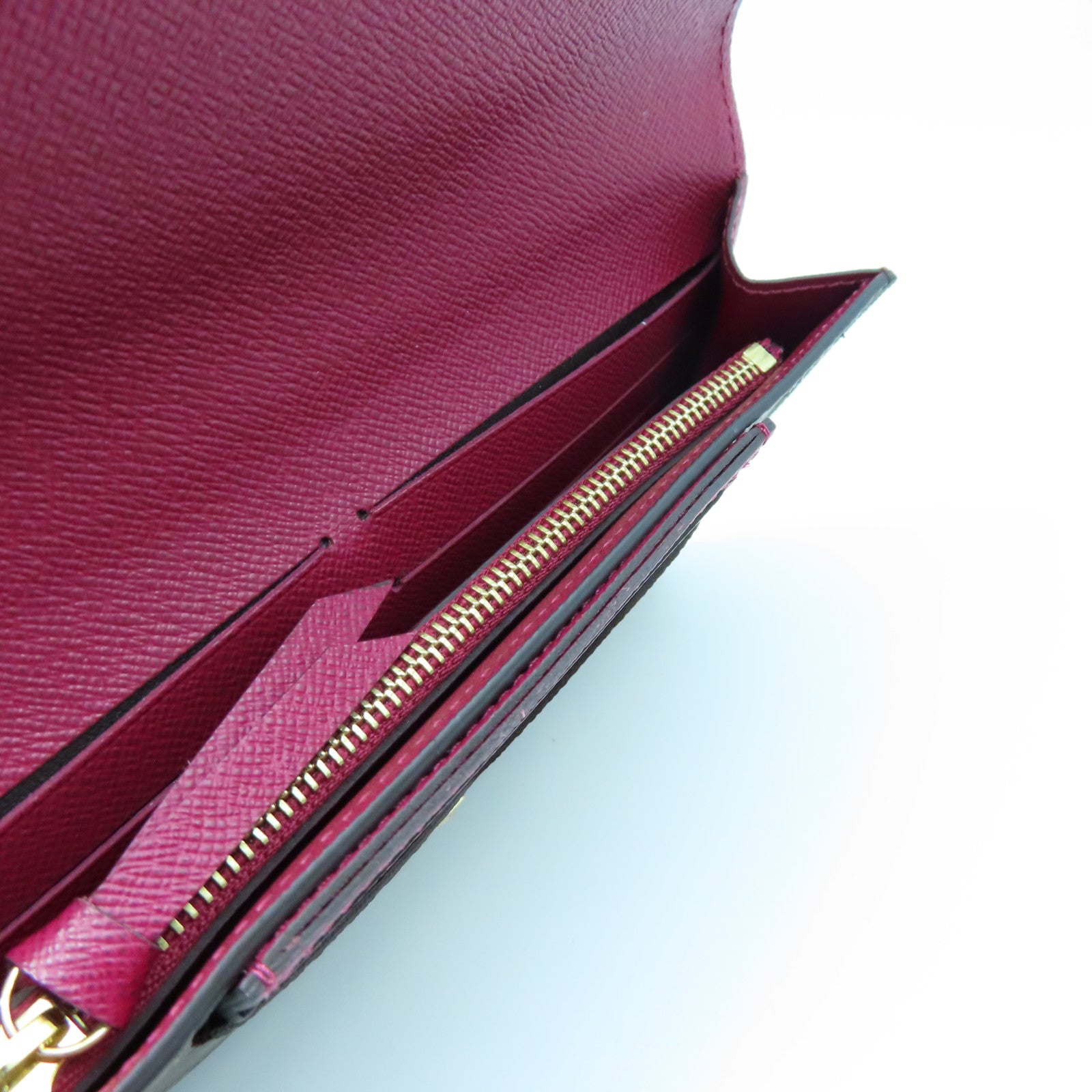 LOUIS VUITTON Monogram Long wallet金扣長錢包啡色/紫色