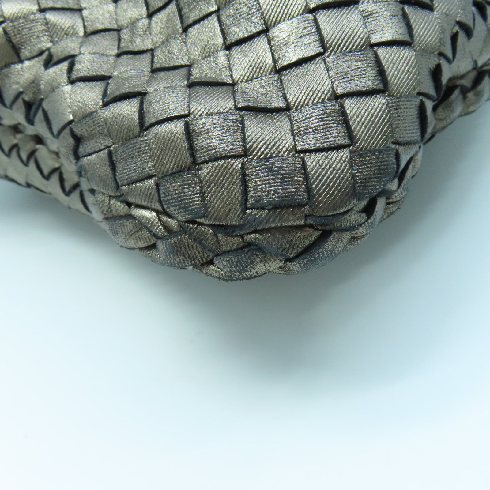 BOTTEGA VENETA Textured Leather Shoulder Bag Brown
