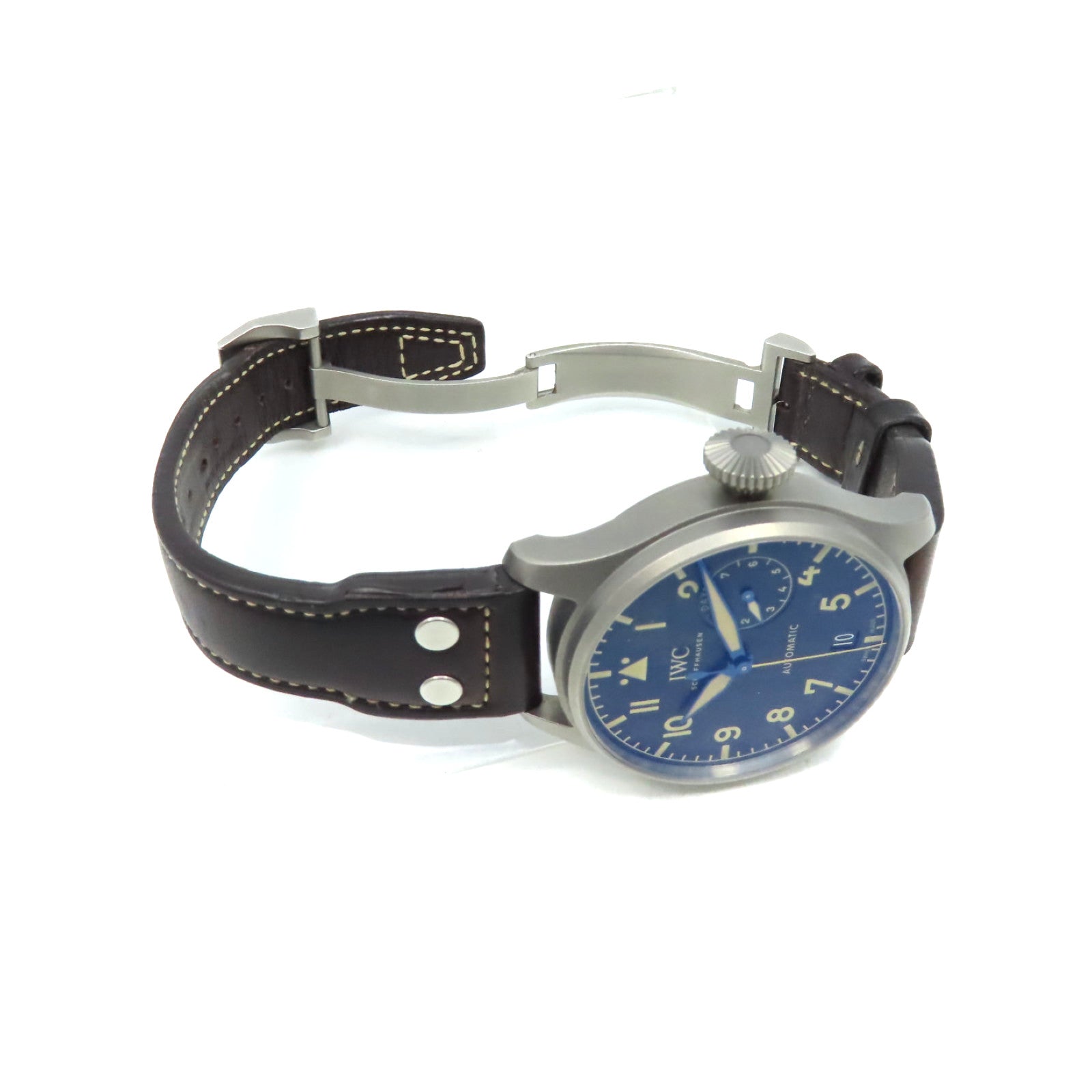 IWC Big Pilot Watch鈦金屬牛皮皮革帶自動機芯手錶黑色